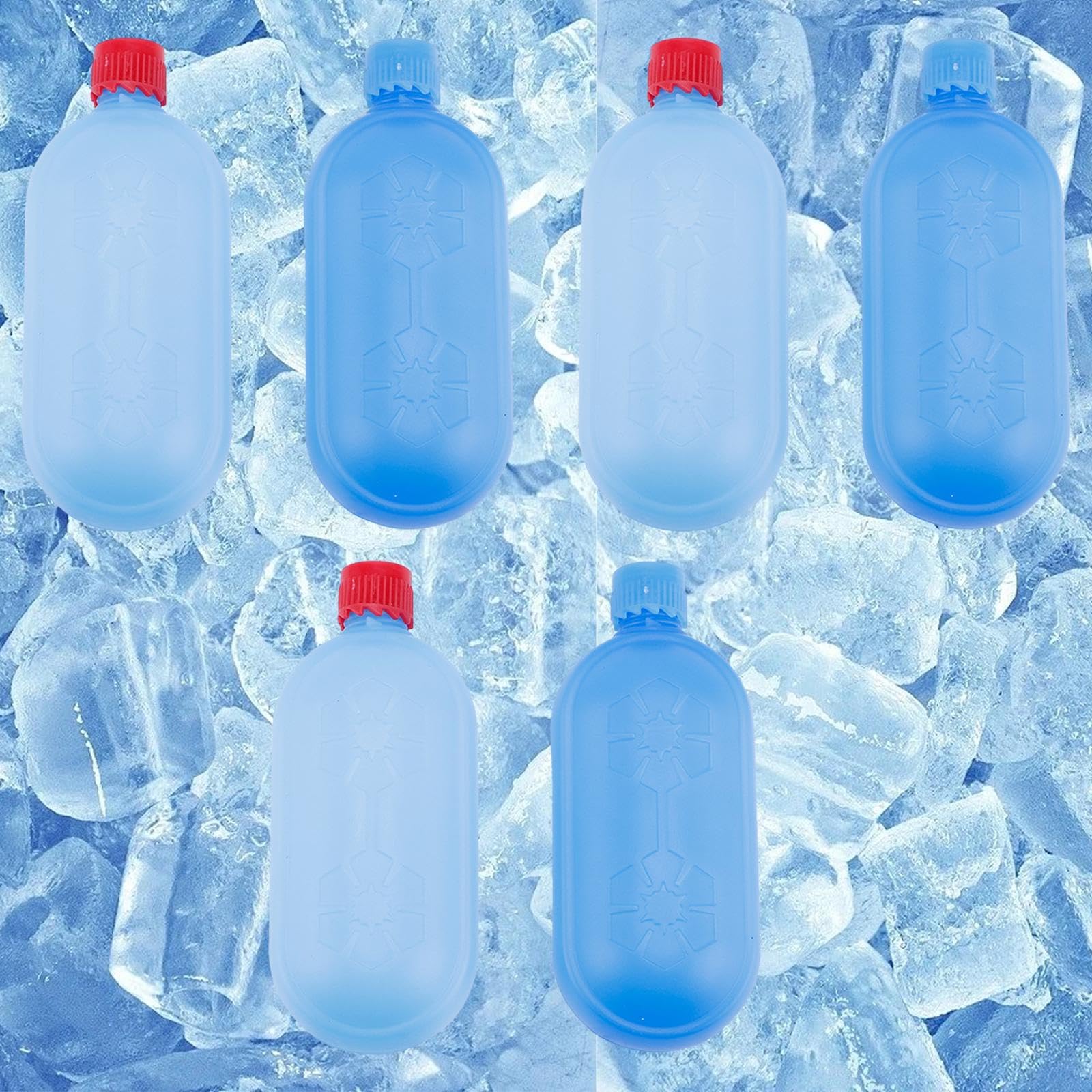 Amagogo 6Pcs Ice Cooler Blocks Freezer Ice Blocks Portable Freezer Packs Ice Packs for Picnic Kitchen Fishing Travel Cool Box Hiking