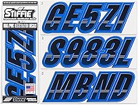 Vista 12 de Stiffie Techtron Vino/Negro 7,6 cm Adhesivos para Registro de Barcos y Motos Acuáticas • Pegatinas de Números y Letras