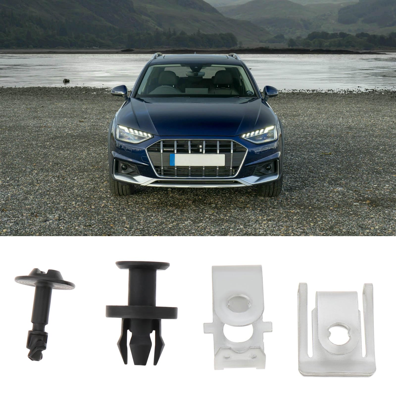 OTOTEC Klipsy mocujące pod osłoną silnika 26 szt. zestaw śrub kompatybilny z AUDI A4 B8 2008-2017 Q5 2008-2018 A5 2008-2012