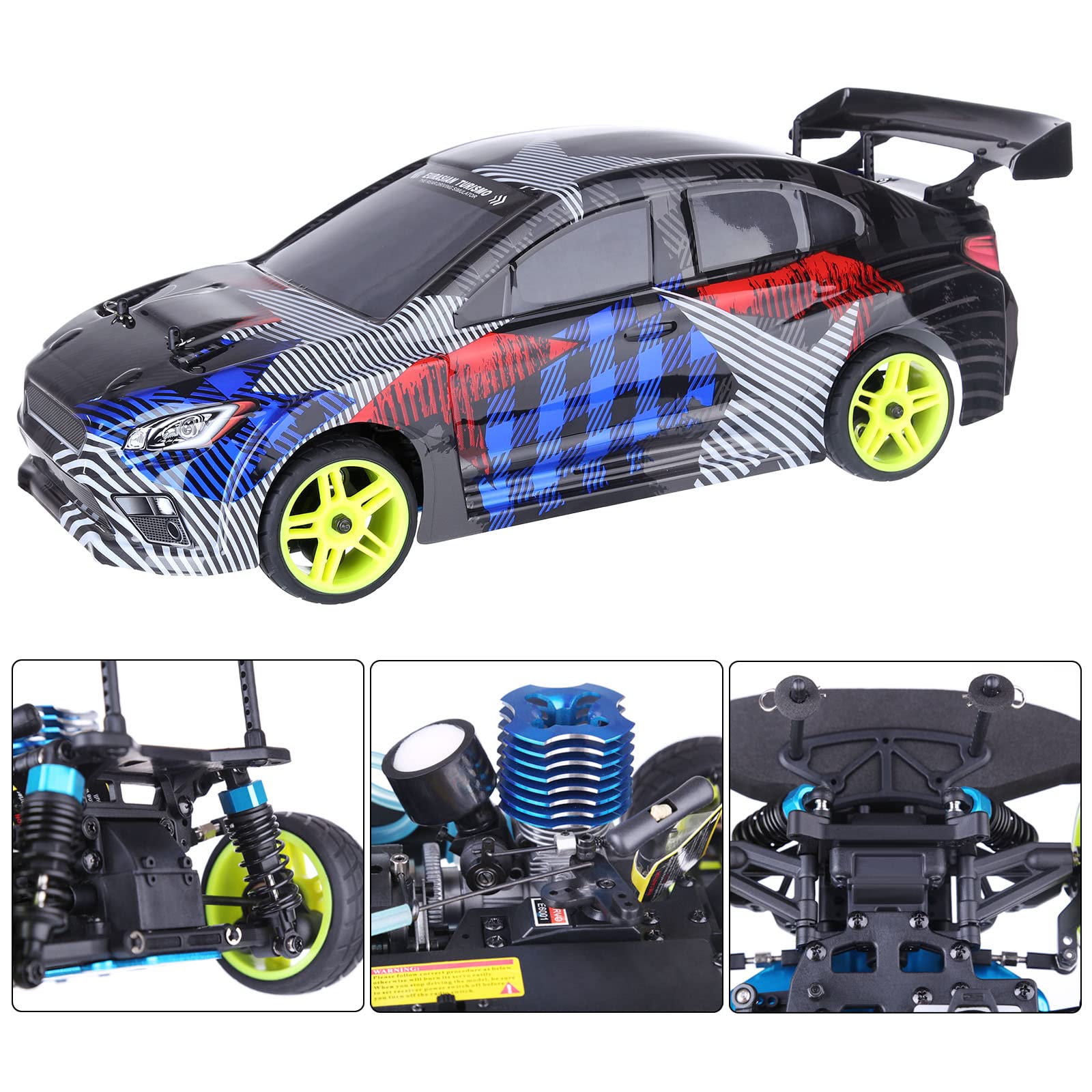 1/10 Nitro RC wózek drogowy, 2,4 G 4WD 2-biegowy samochód z 18CXP Nitro, RTR