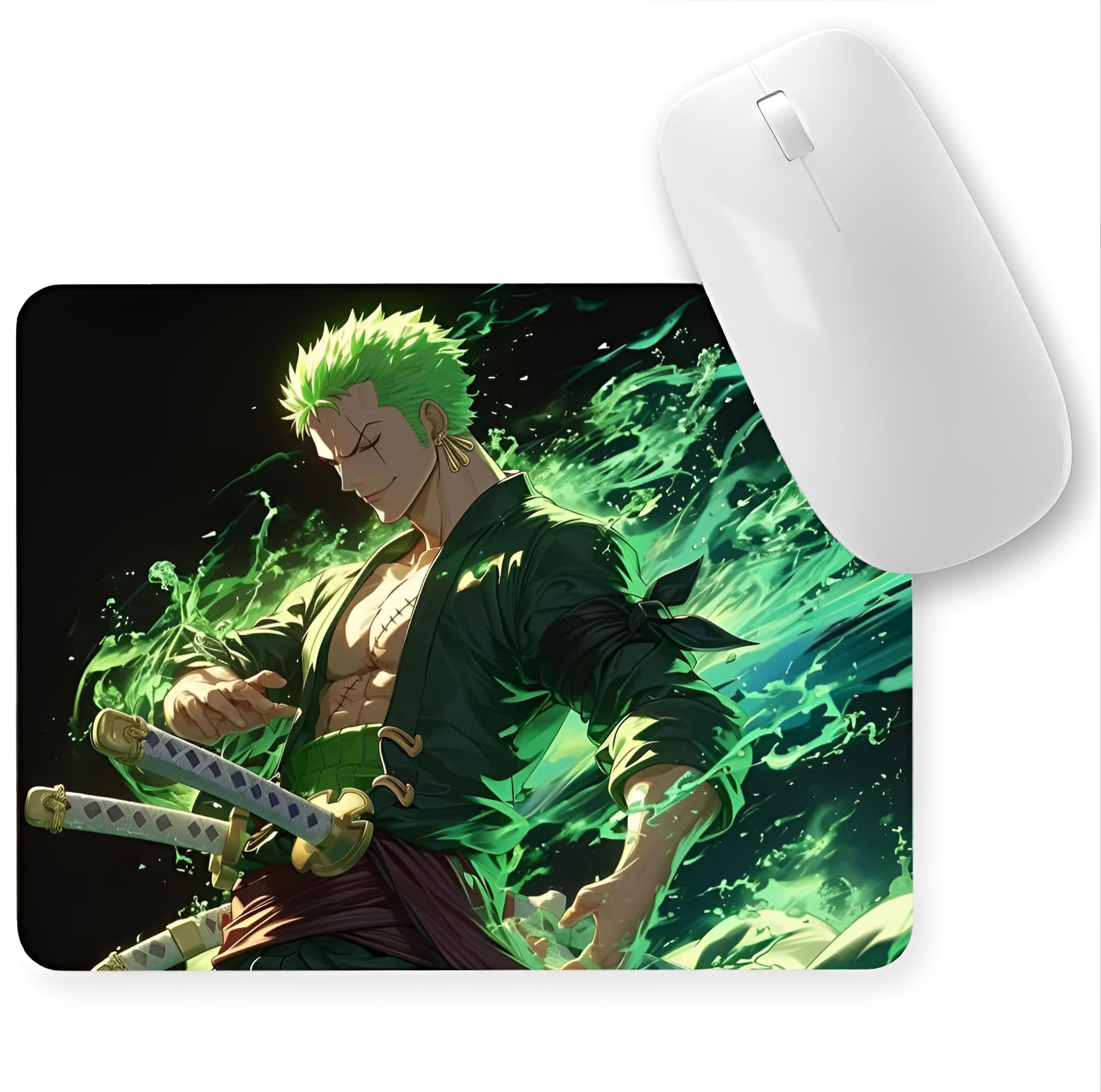 Zoro Anime Printed Mouse Pad Anti-Slip Rubber Base & Smooth Surface for Computer,Leptop and Gaming Mousepad (9 inch X 7 inch)-image-49