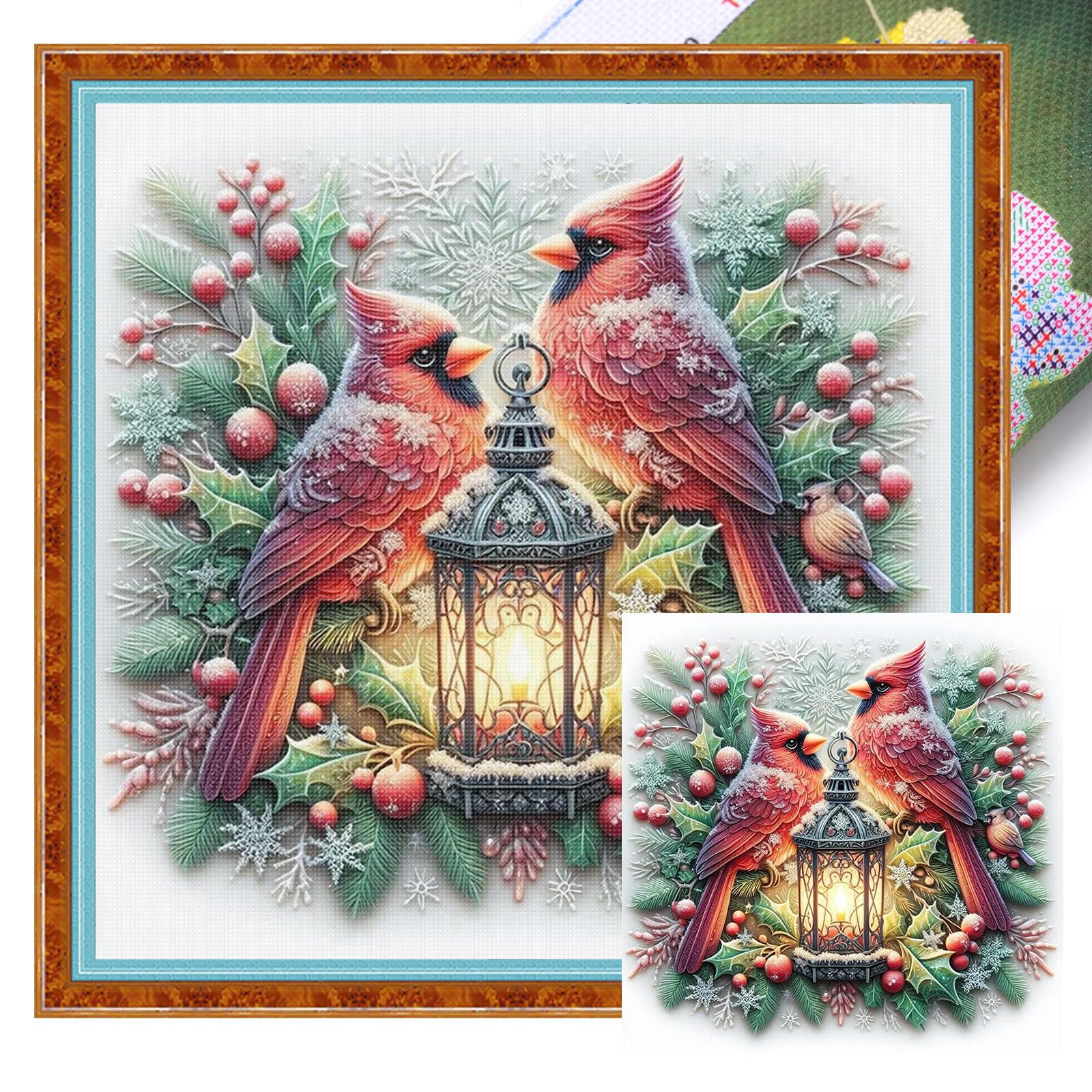Poetrydraw 11Ctacc-12508__C__40x40 Full 11Ct Diy Stamped Cross Stitch Kits 40X40cm For Adults Home Decor (11Ctacc-12508 C 40X40)