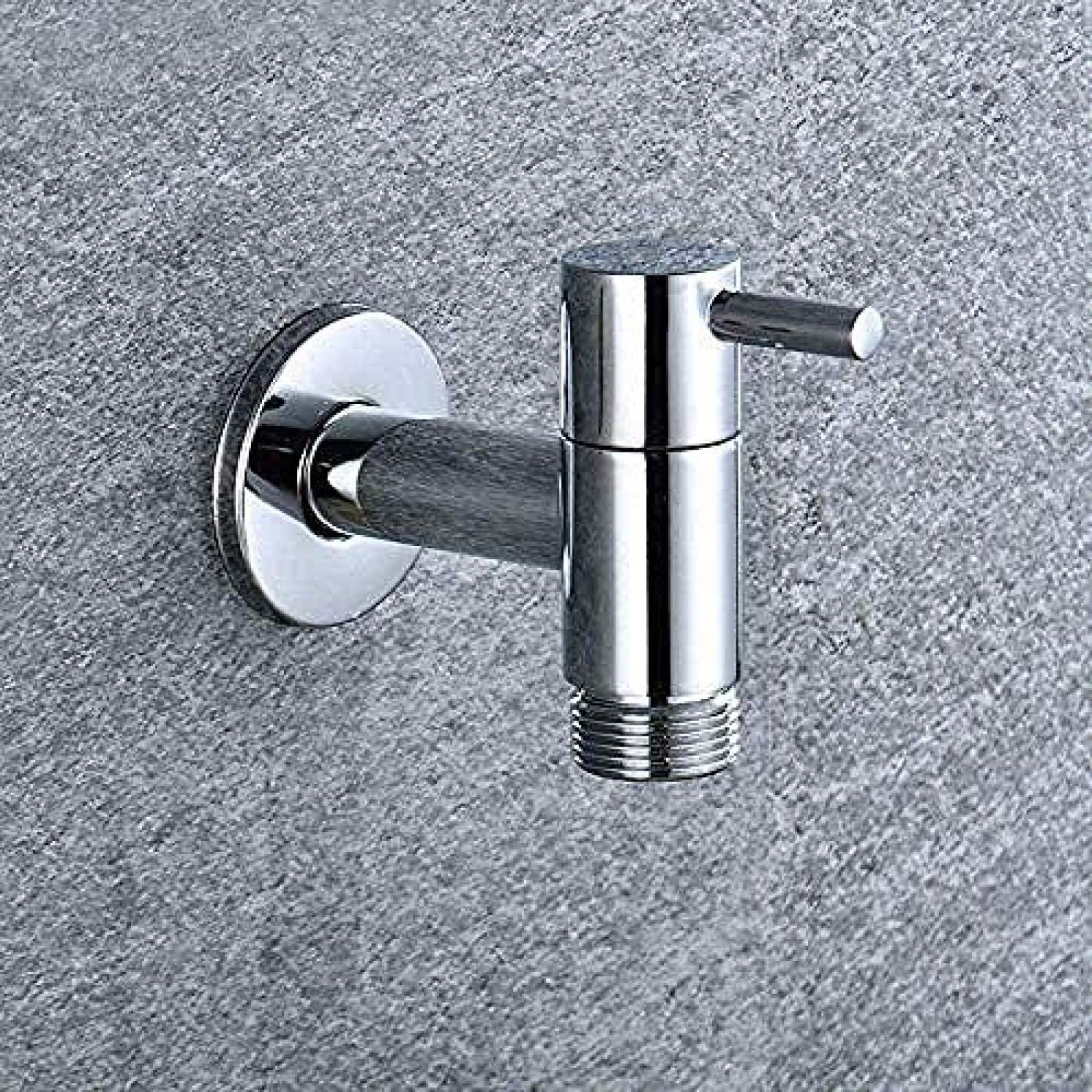 Grifo para jardín grifo de latón macizo extralargo con rosca cromada estándar G1/2 en el exterior