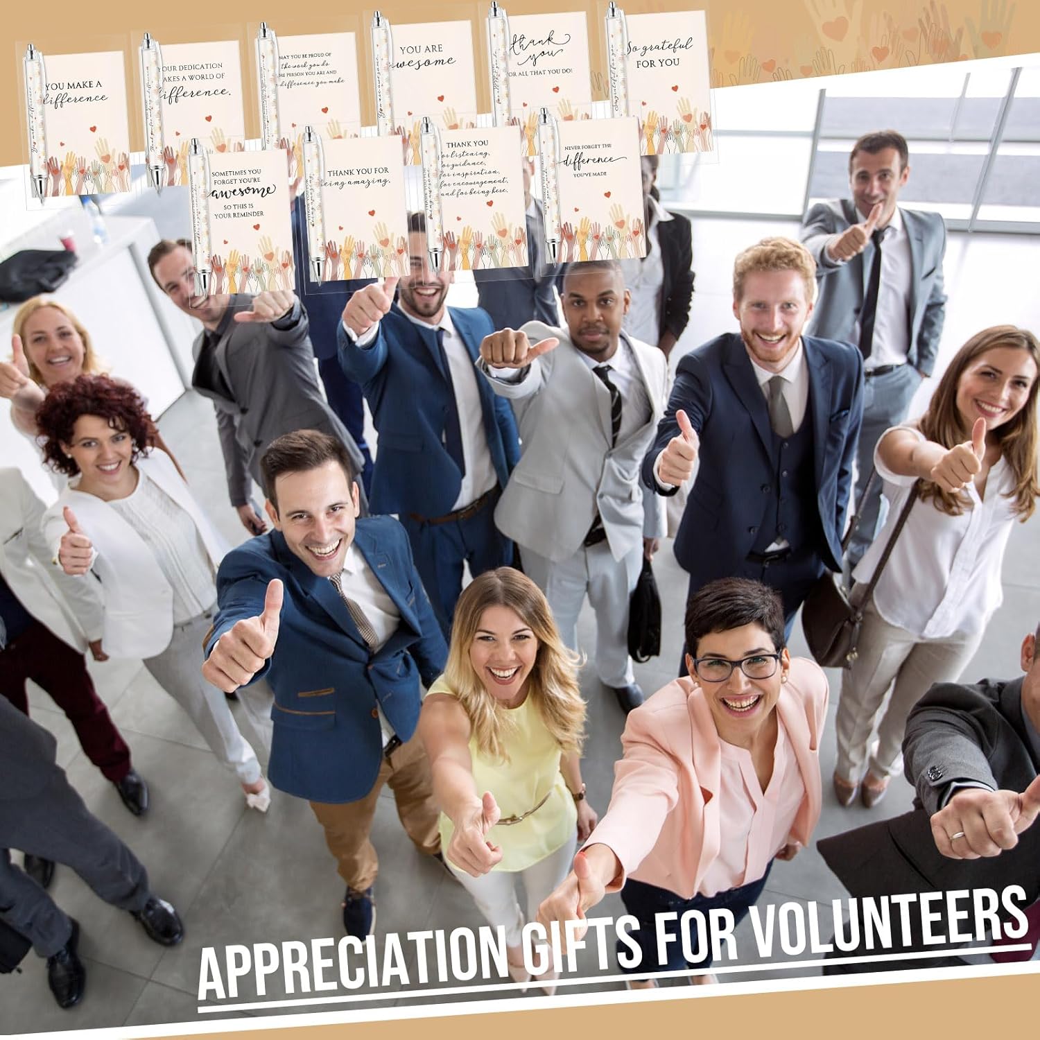 Tondiamo 40 Sets Volunteer Appreciation Gifts Volunteer Notepads with Inspirational Pens and Bags Thank You Gift for Coworker Teacher Nurse