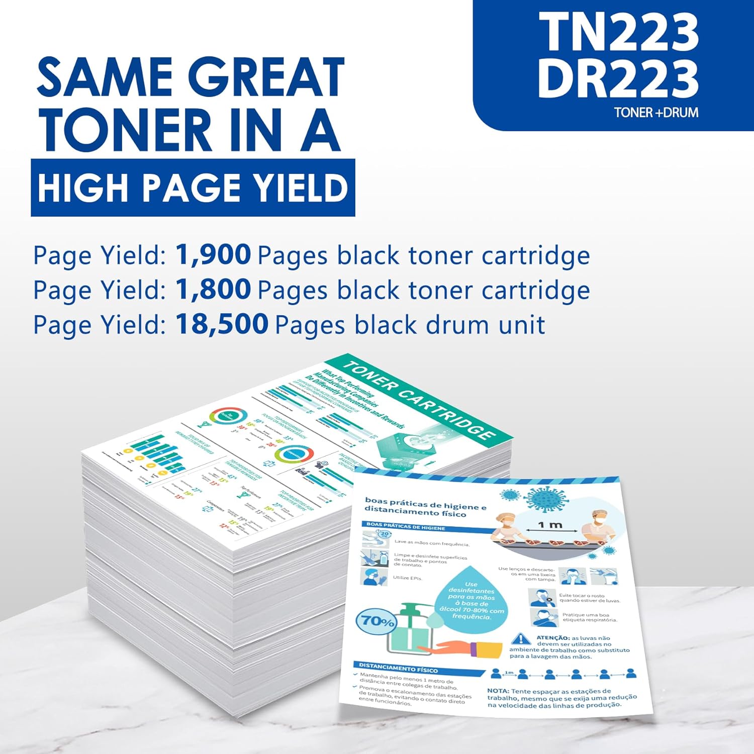 4 Pack TN223 BK/C/M/Y Toner Cartridge DR223CL Drum Unit Set 4 Pack Replacement for Brother TN-223 TN-227 DR-223CL for MFC-L3710CW MFC-L3770CDW MFC-L3750CDW HL-3230CDW Printer (4xTN223+4xDR223CL)