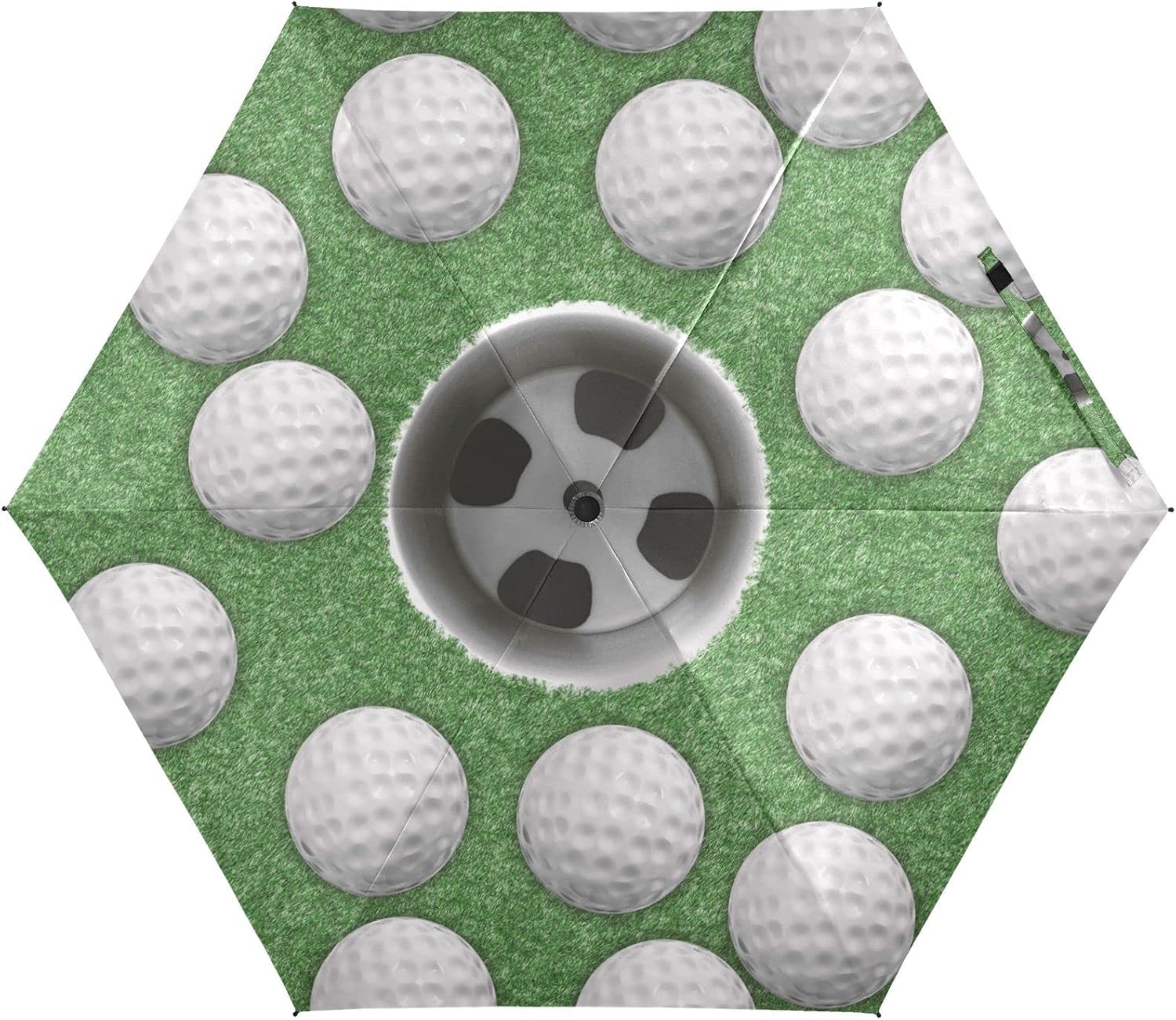 White Golf Balls on Green Missed Target 5 Folding Compact