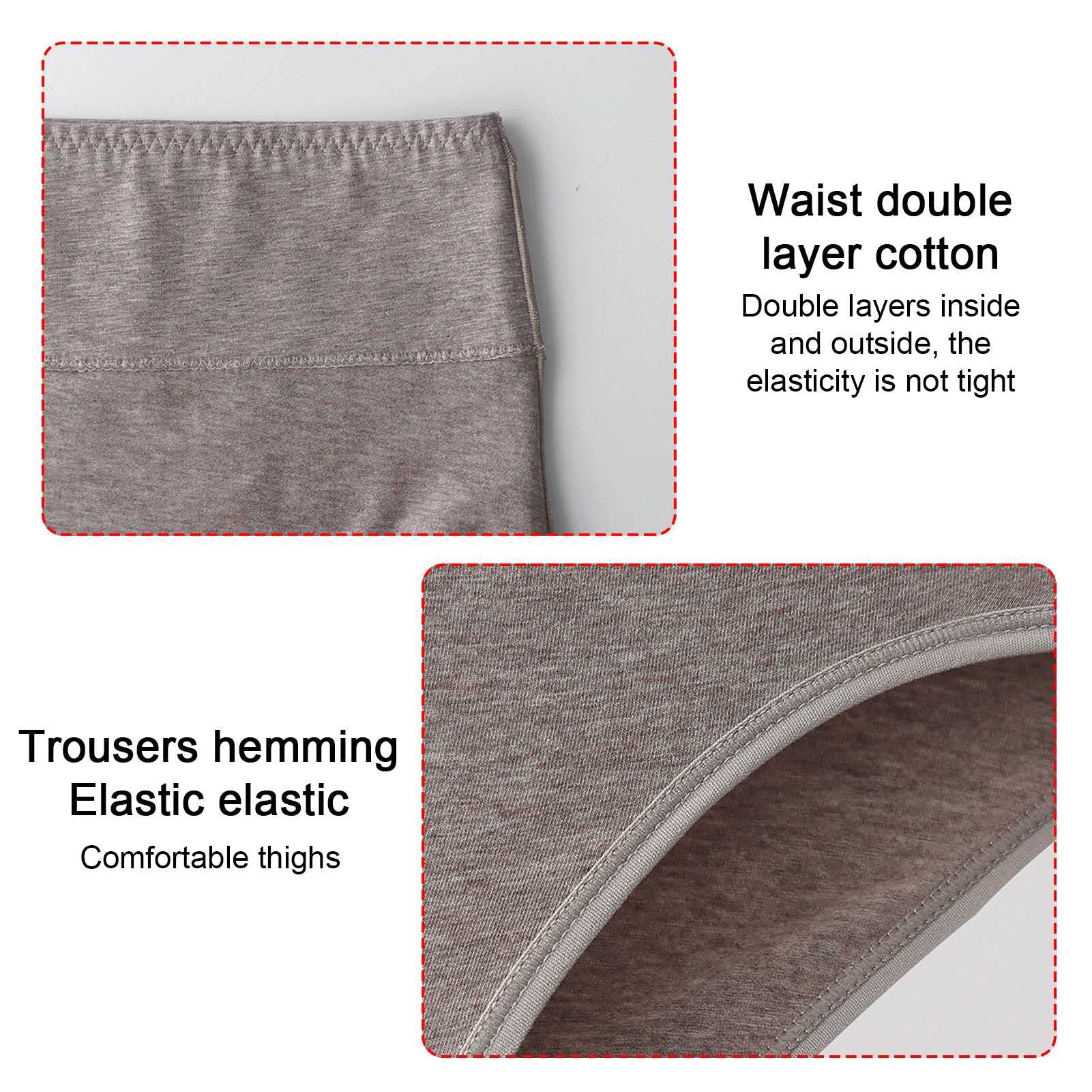 Wysokiej jakości bawełniane majtki ciążowe Pakiet 4 brak pokazu wysokiej talii majtki bielizna stretch Postpartum Maternity Figi(Color:1,Size:M)