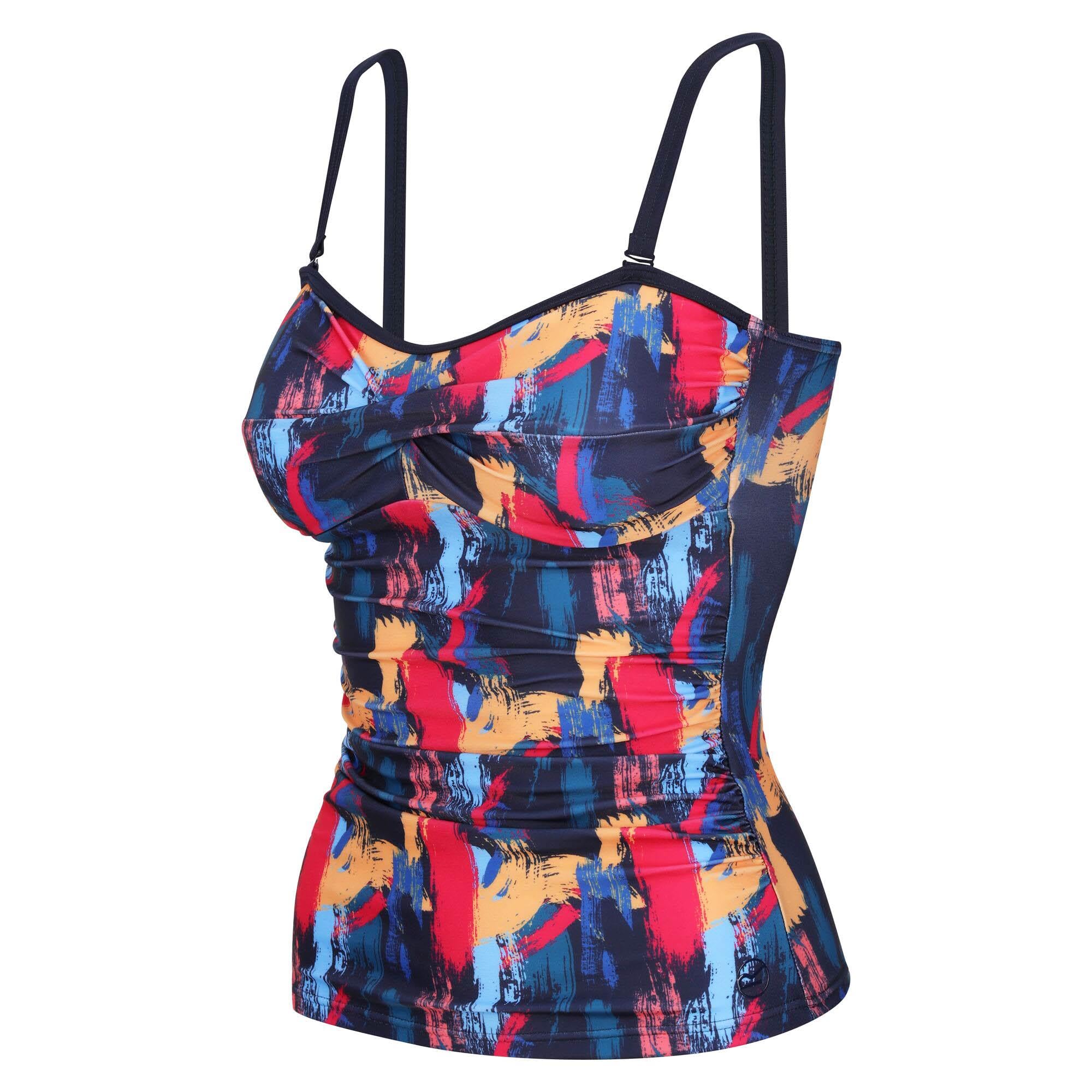 Regatta Women's Aceana Tankini Ii One Piece Swimsuit, Nvybrhstkprn, 14 UK
