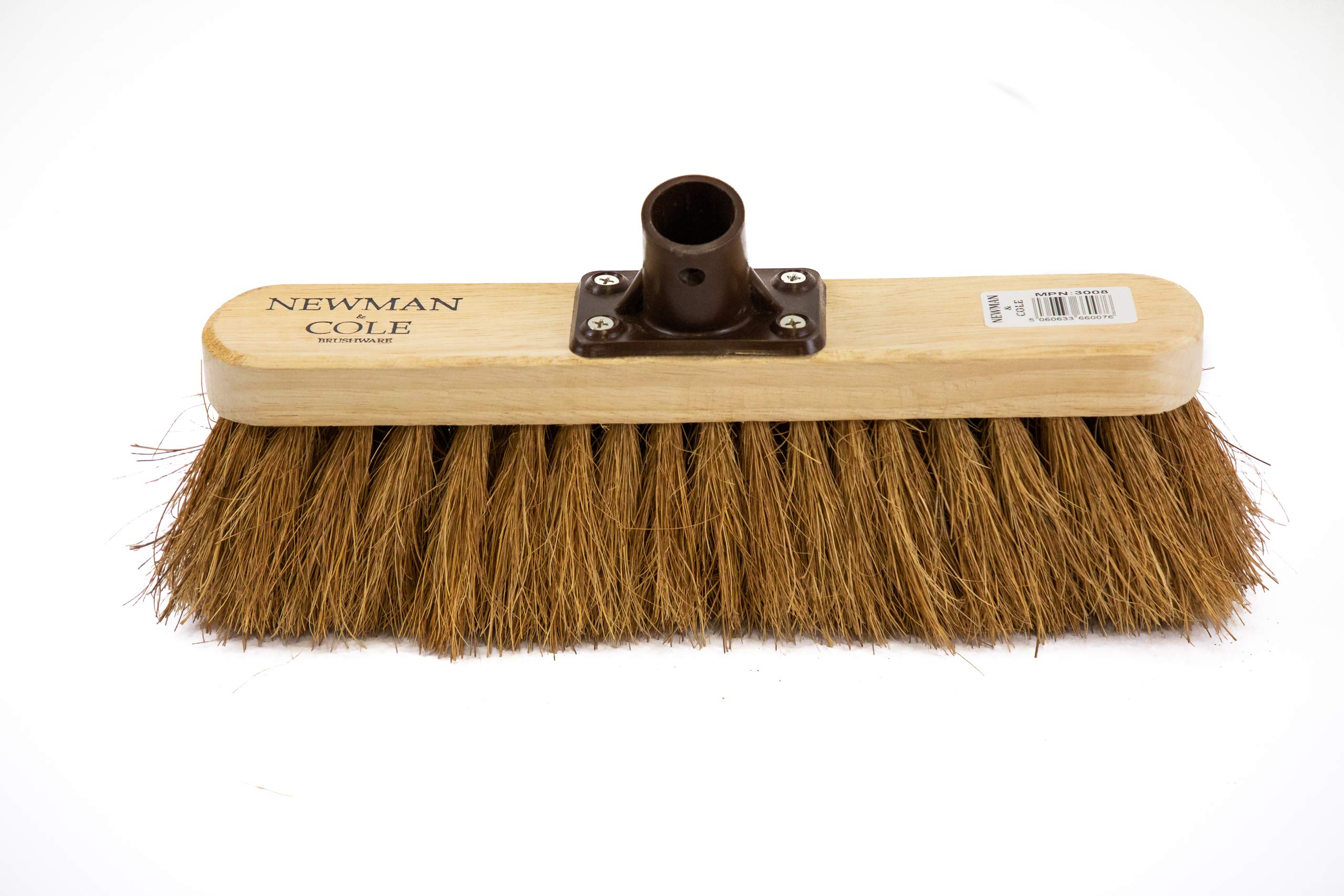 Buy Newman and Cole 12" Wooden Broom Head with Soft Natural Coco