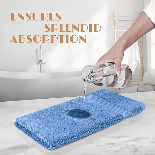 Miniatura 266 de White Classic Wealuxe - Toallas de mano de algodón, suaves y ligeras, 16 x 27 pulgadas, paquete de 12 unidades, multicolor