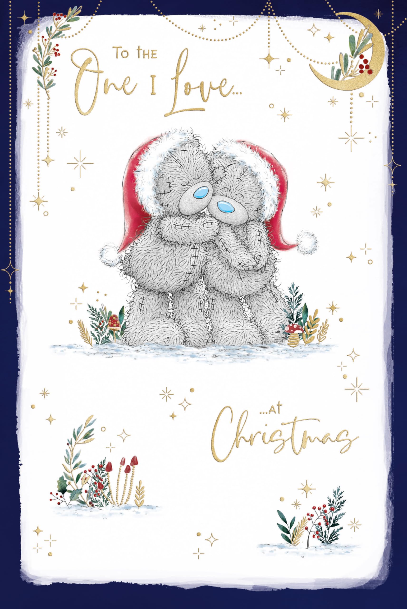 Me To You Tatty Teddy Christmas Card To The One I Love, Tatty Teddy, 6x9ins - Official Collection