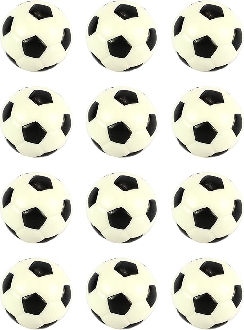 Set of 12 Squeeze Foam 2.5" Soccer Balls, Perfect for Stress Relieving, Sports Playsets Add On