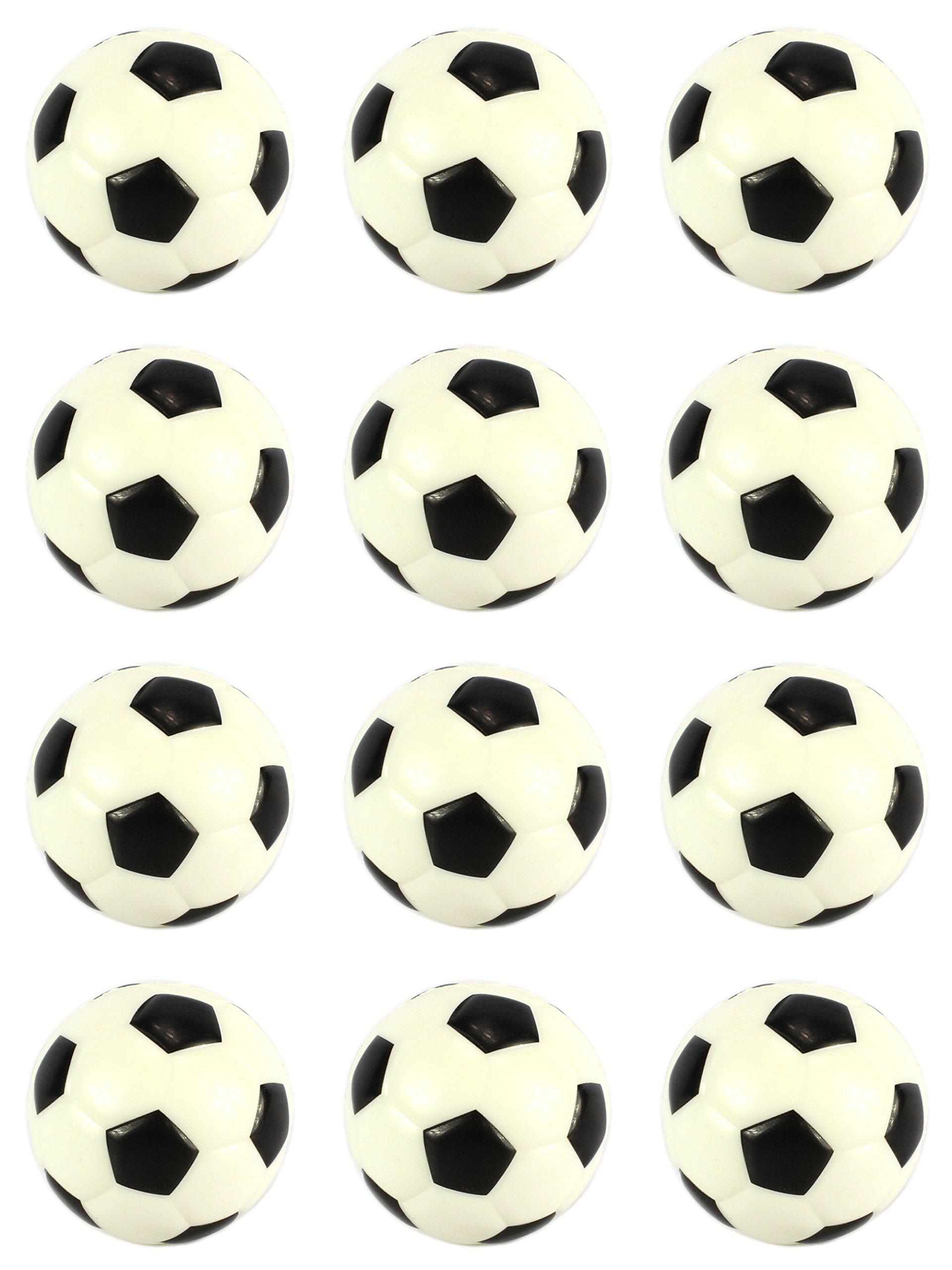 Set of 12 Squeeze Foam 2.5" Soccer Balls, Perfect for Stress Relieving, Sports Playsets Add On
