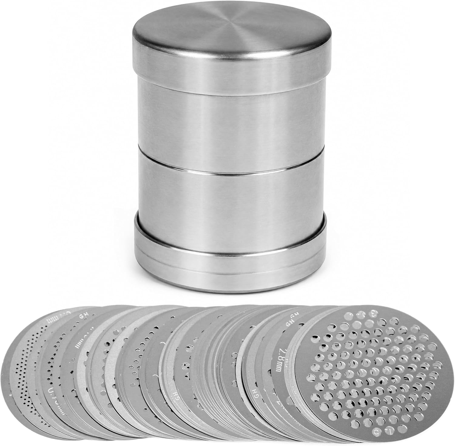 Diamond Sorting Sieves 65Pcs Set, Professional Jewelry Making with 48mm Measuring Plates, Stainless Steel Fine Mesh Sifter, Bead Pearl Gemstones Sorter Stones Sizing Sieves, Precision Grading Tool