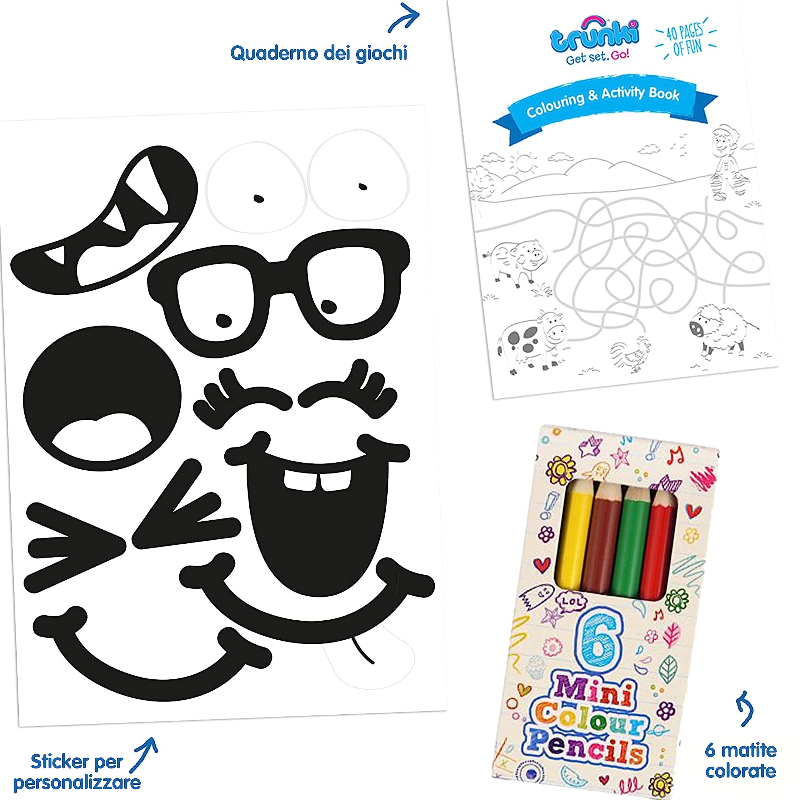 Trunki TeeBee - Vassoio da viaggio per bambini, con tavolino e scatola per giocattoli da viaggio per seggiolino auto o in viaggio, colore: foglia di tè