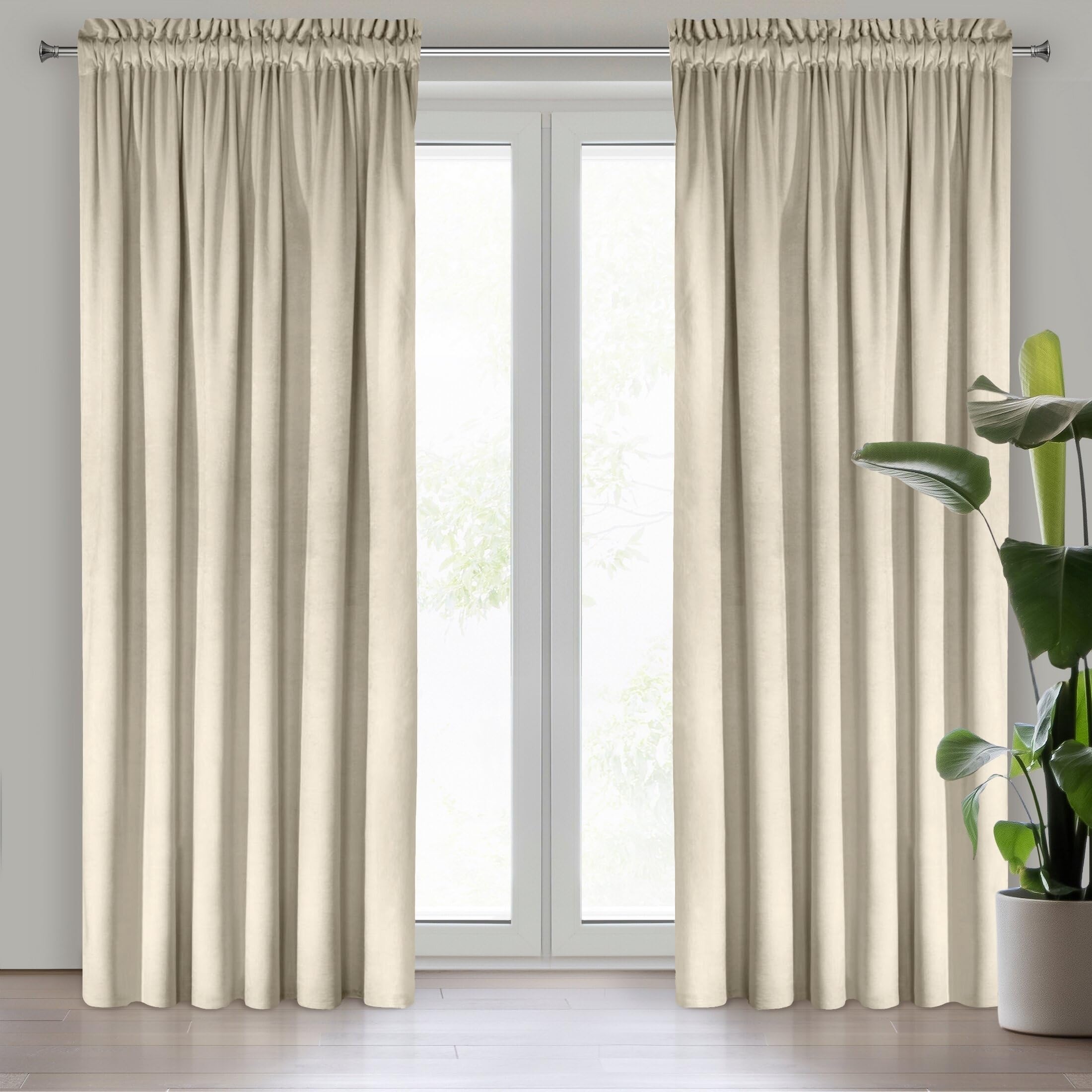 Tenda In Velluto Eurofirany MIRELA Con Motivo Dorato - 140x270 Cm - Oscurante E Glamour Per Soggiorno E Camera Da Letto (Grigio Chiaro)
