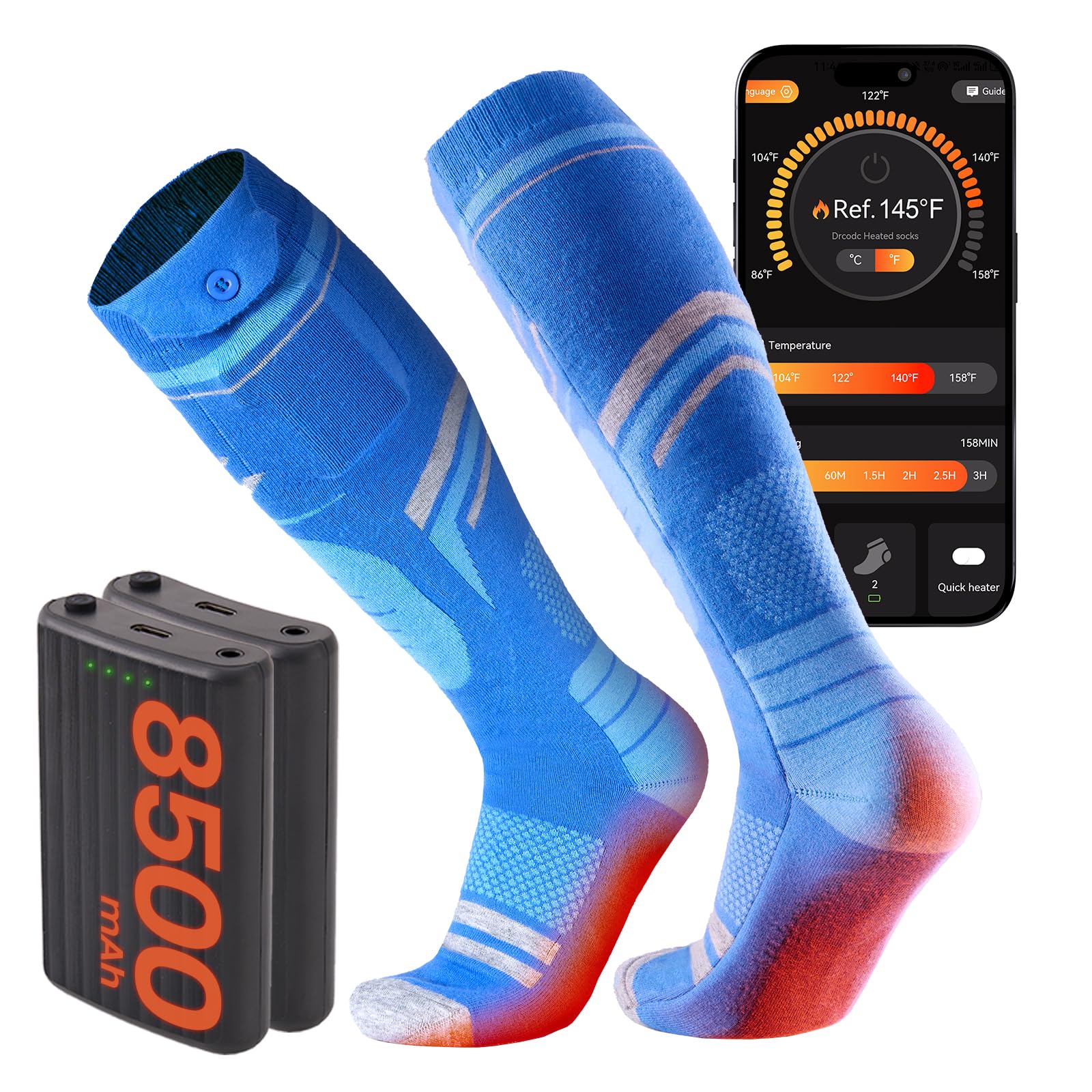 SURGOAL Merino Wool Heated Socks