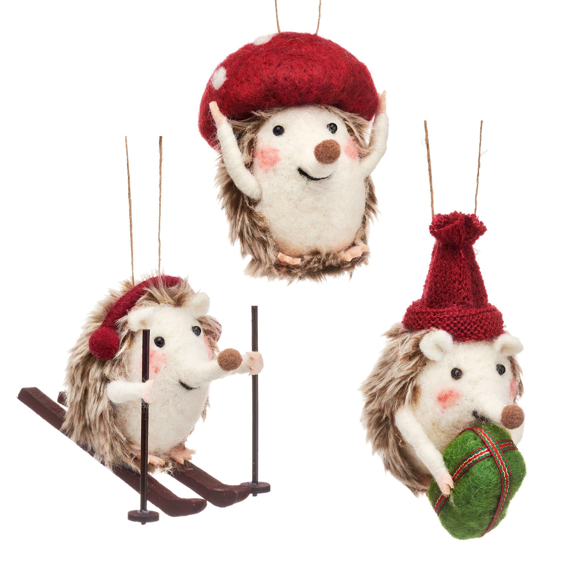 Sass & Belle Festive Hedgehogs Hanging Decoration - Lucky Dip