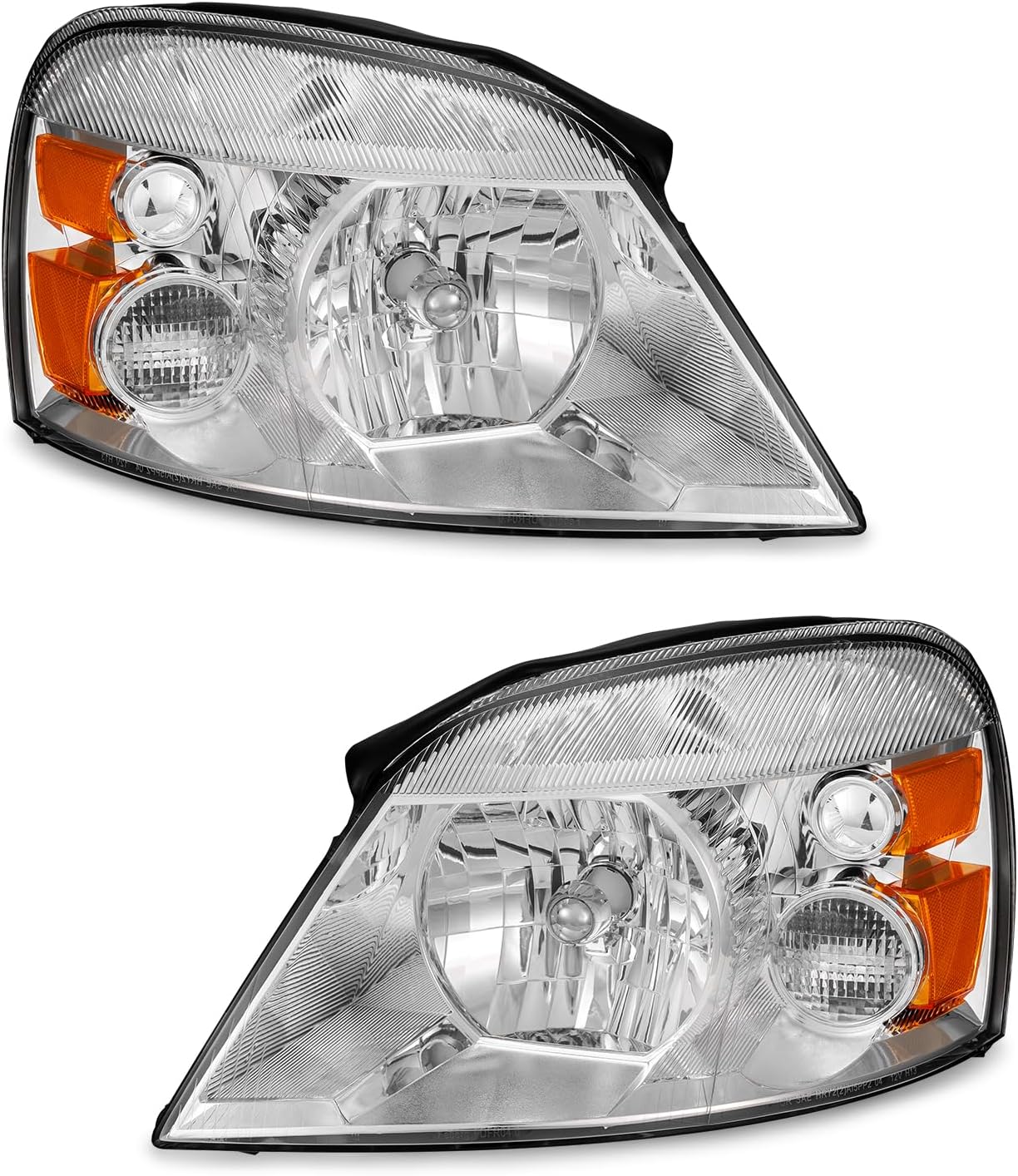 Fits 2004 2005 2006 2007 Ford Freestar Chrome Mercury Monterey Halogen Headlight 04-07 Headlights Driver and Passenger Side (Bulbs Not Included)（W/O Bulbs）