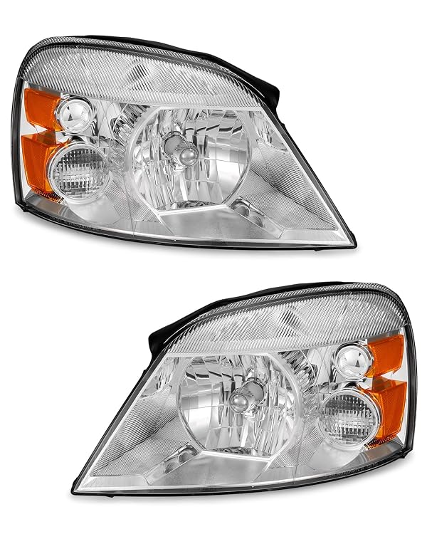 Fits 2004 2005 2006 2007 Ford Freestar Chrome Mercury Monterey Halogen Headlight 04-07 Headlights Driver and Passenger Side (Bulbs Not Included)（W/O Bulbs） by ADCARLIGHTS - Used condition - US$104.64