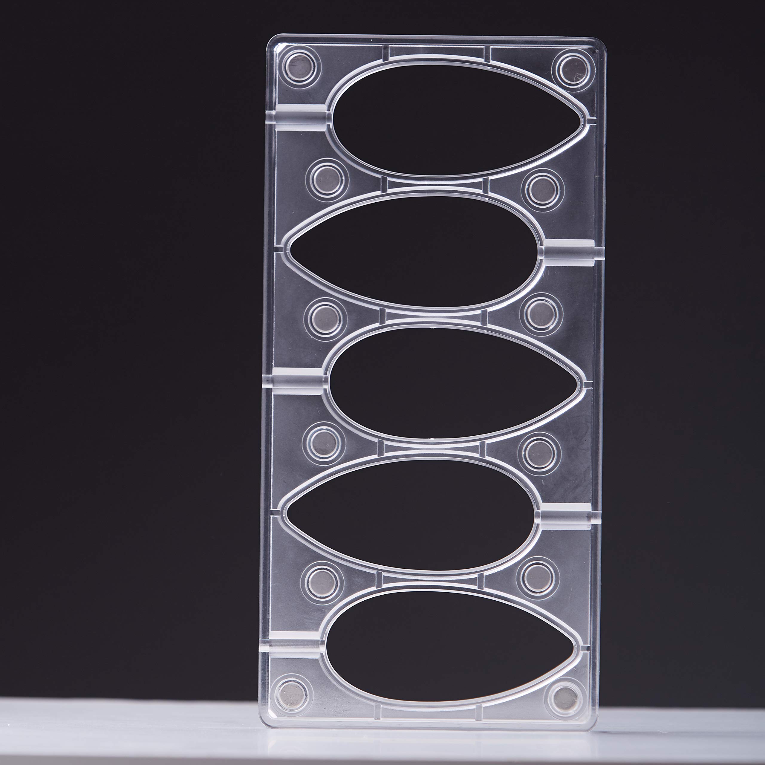 Leaf Polycarbonate Chocolate Mould Magnetic Plastic Chocolate Bars Mould with Stainless Steel Board