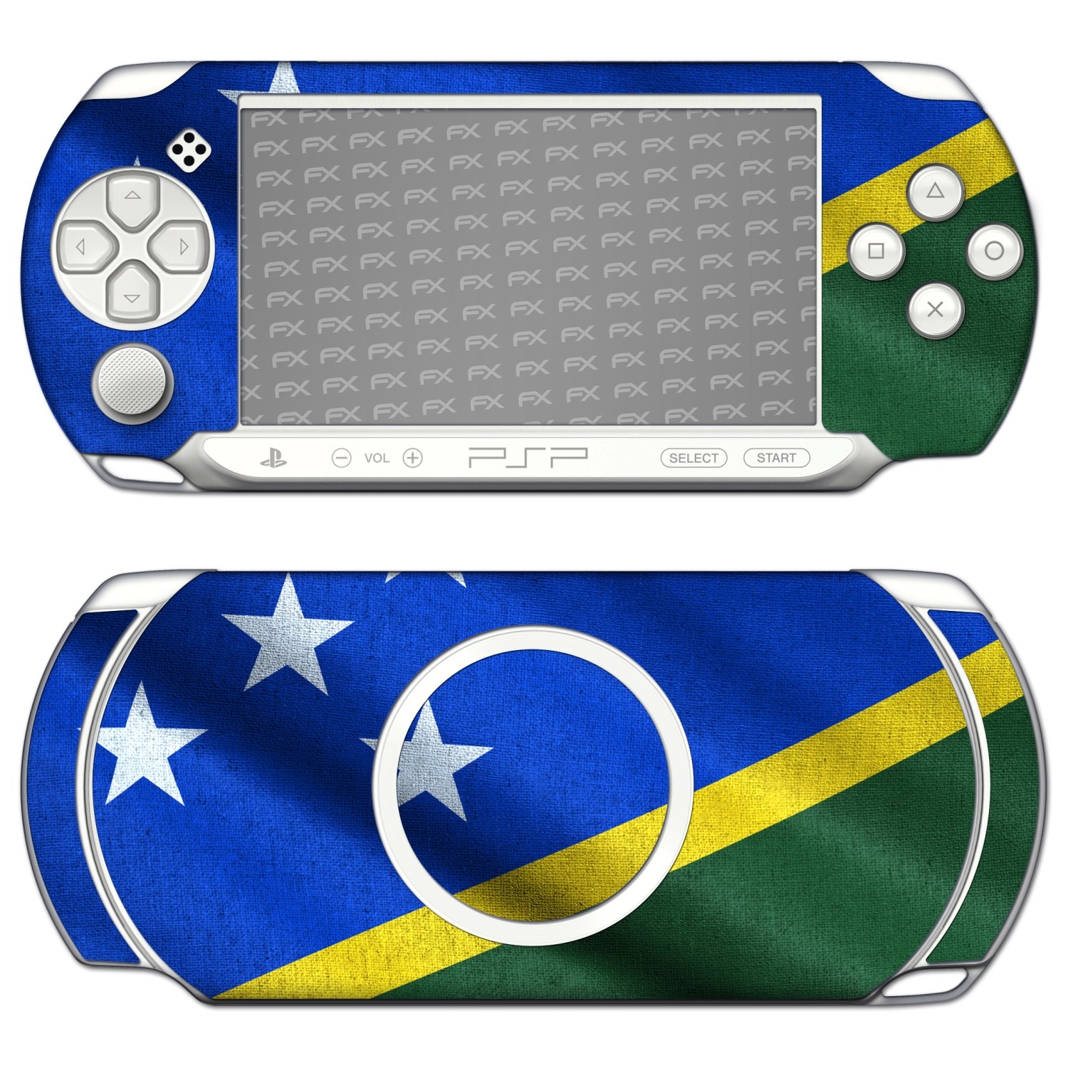 Sony PSP-E1000 / E1004 Design Skin "flag of Solomon Islands" Decal Sticker for PSP-E1000 / E1004