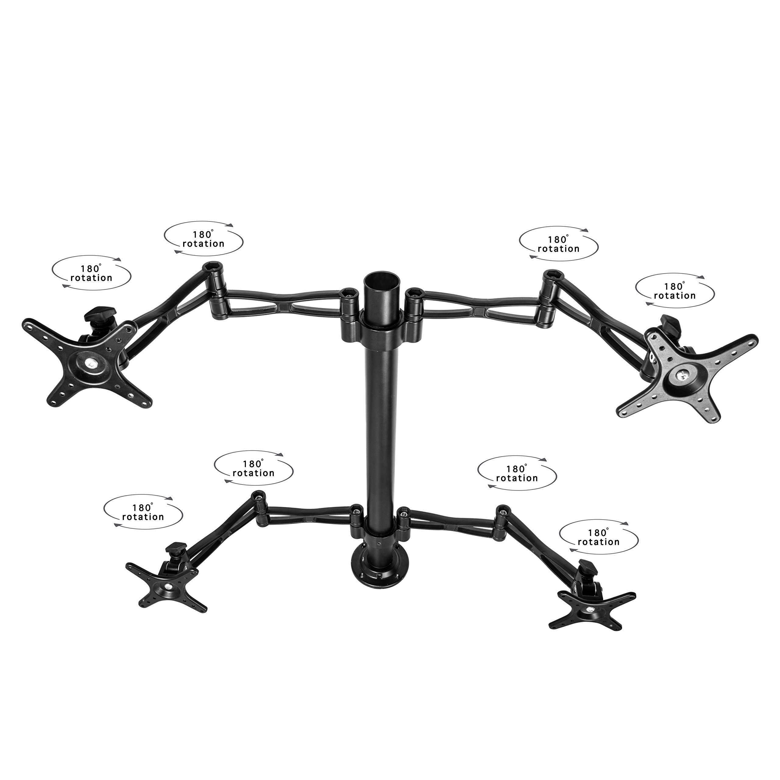 Buy Vemount Quad Monitor Mount Fully Adjustable Computer Desk Mount Stand Fits 4 Arm 1427" LCD