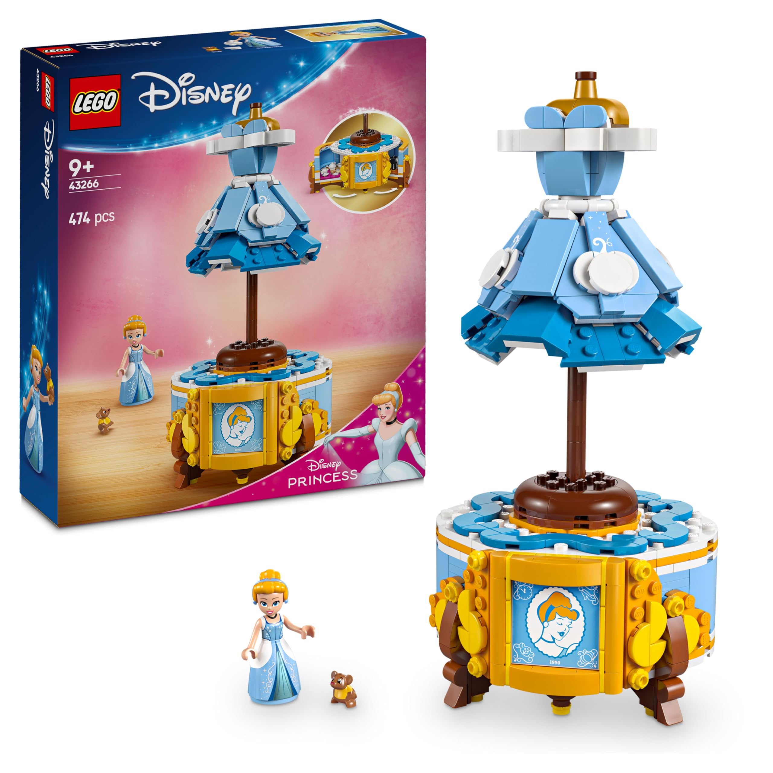 Lego Disney Princess Cinderella'S Dress Building Kit With Character 43266