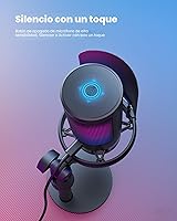 Vista 3 de Micrófono para juegos para PC: micrófono USB para Podcasts, Videos y Streaming - Micrófono condensador con silencio rápido y Filtro Pop - Micrófono