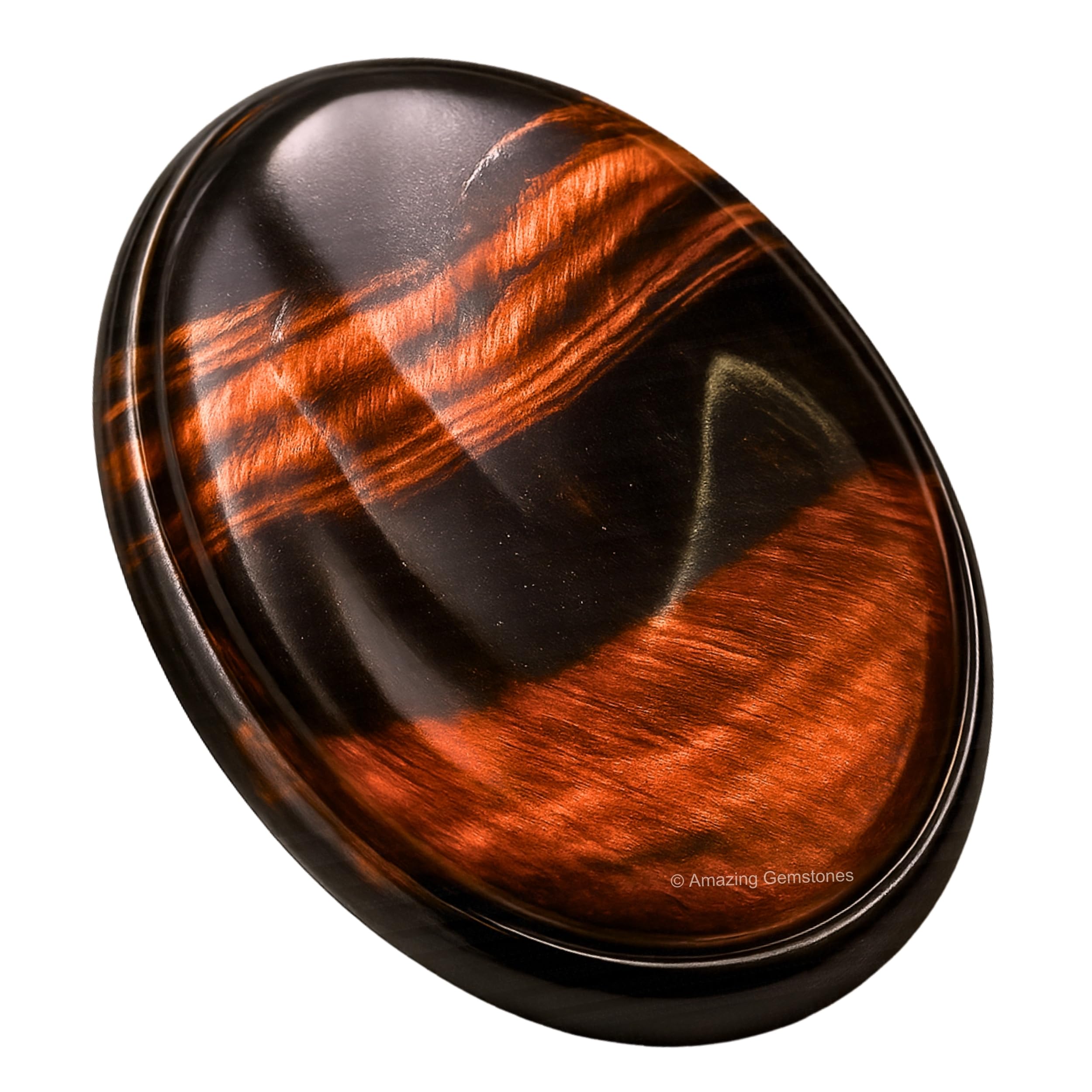 Red Tiger Eye Crystal Worry Stones for Anxiety, 1.5" Inches Healing Crystal