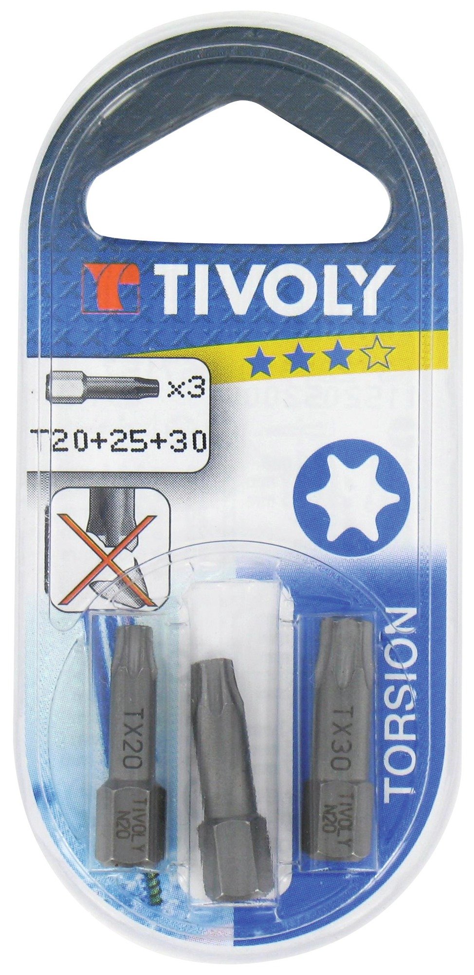 TIVOLY 11520521000 Torsion Screw Bit for Torx Screws Tx10 Screwdriver