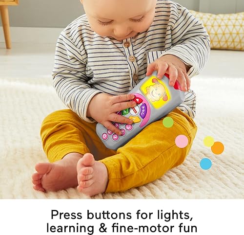 Miniatura 4 de Fisher-Price Juguete de aprendizaje para bebés Laugh & Learn Sis' Control remoto de TV con música y luces para bebés a partir de 6 meses