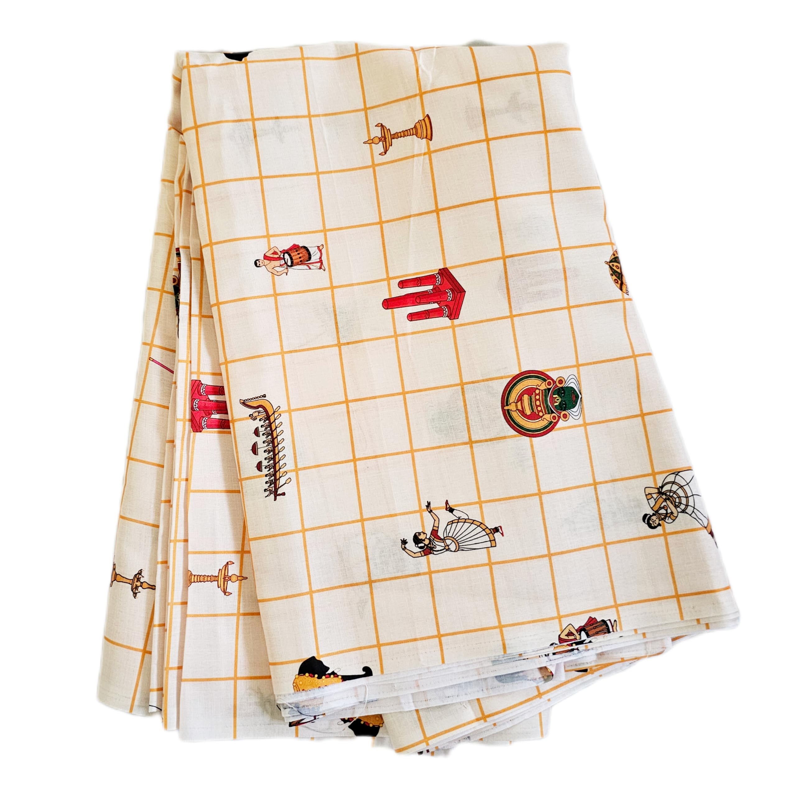 Women's Cotton (2.5 M) printed onam design Unstitched Kerala Running Dress Material Fabric for Sewing Suit,Shirt,Kurta,Pyjama,Kameez,Chudidar,Blouse,Pathani, Tops, Tunics-picture-44