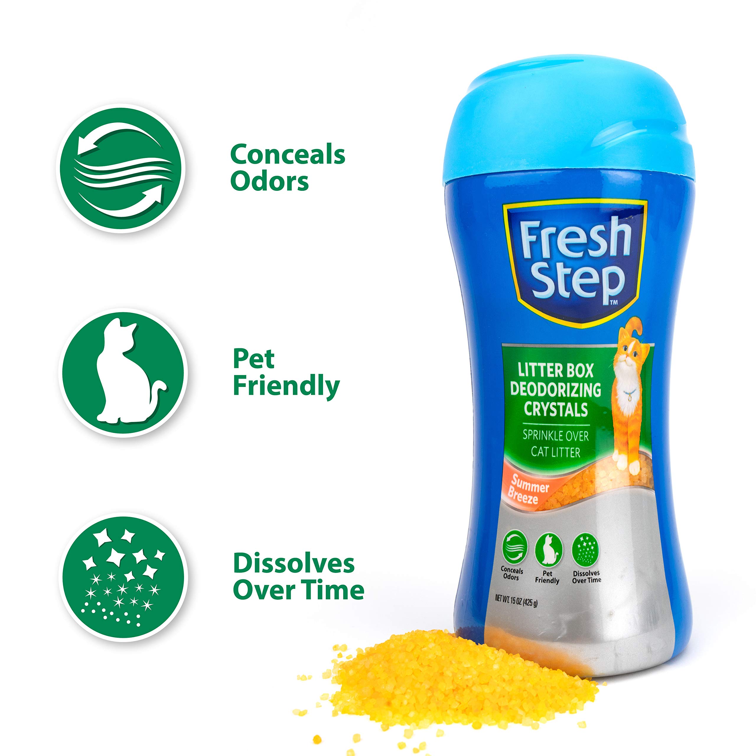 Fresh Step Cat Litter Crystals Cat Litter Box Deodorizer Product for
