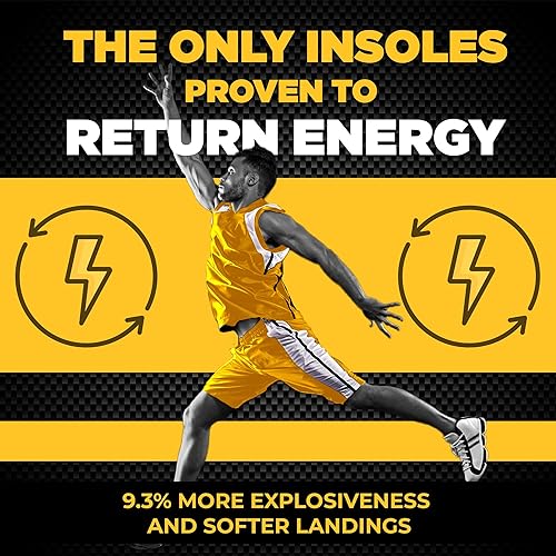 Miniatura 3 de VKTRY Plantillas de rendimiento  Gold VK para deportes con tacos  Plantillas de zapatos de fibra de carbono que absorben los golpes, fútbol,