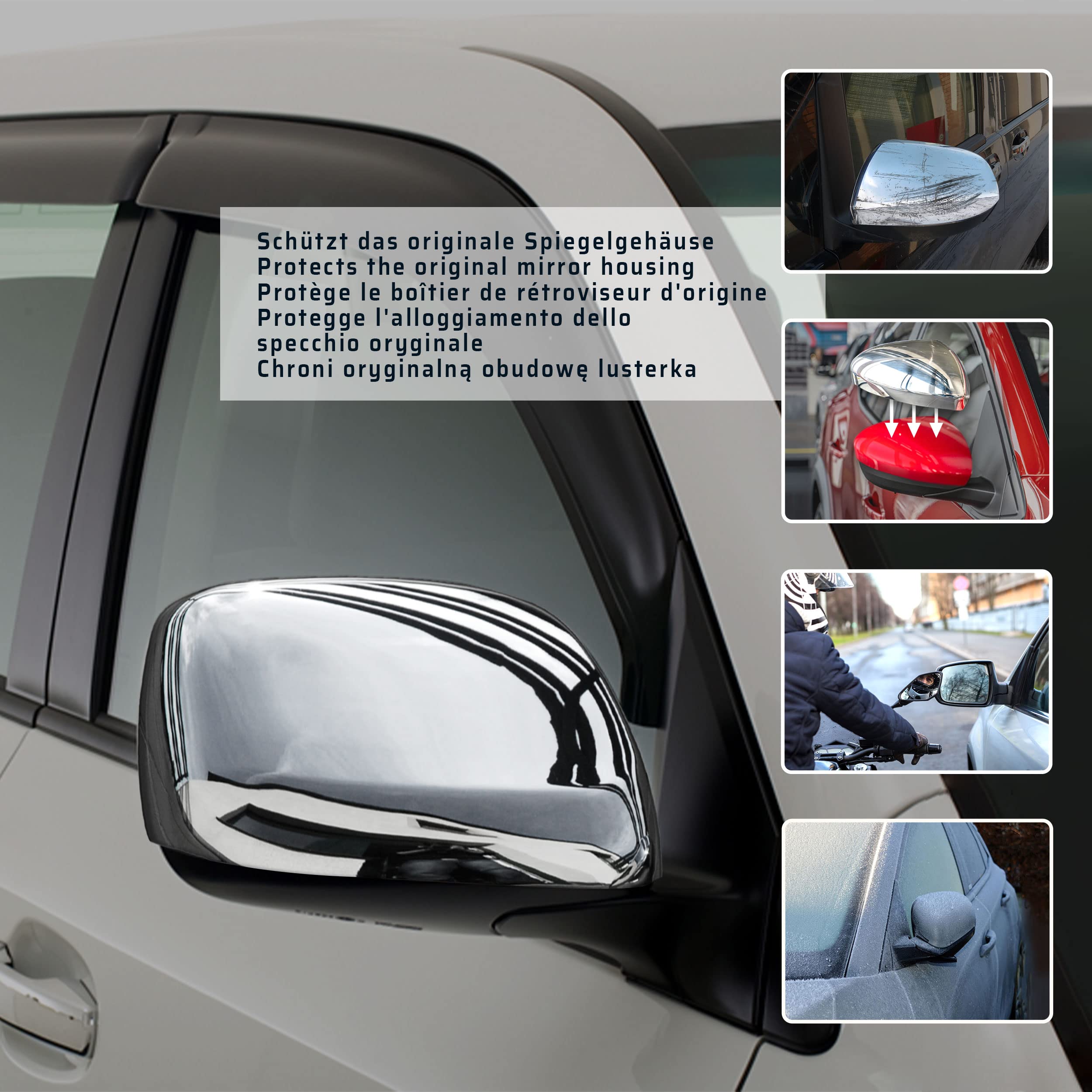 CHROMEMASTER | Nakładki na Lusterka Zewnętrzne | Kompatybilne z Lexus LX571 J200 2008-2015 | Stal nierdzewna; Osłony Lusterek to Niepowtarzalny Wygląd Auta i Ochrona Przed Uszkodzeniem