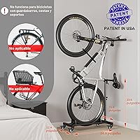 Vista 3 de Soporte vertical para bicicleta, soporte de bicicleta independiente para garaje, soporte vertical para bicicleta, soporte para bicicleta
