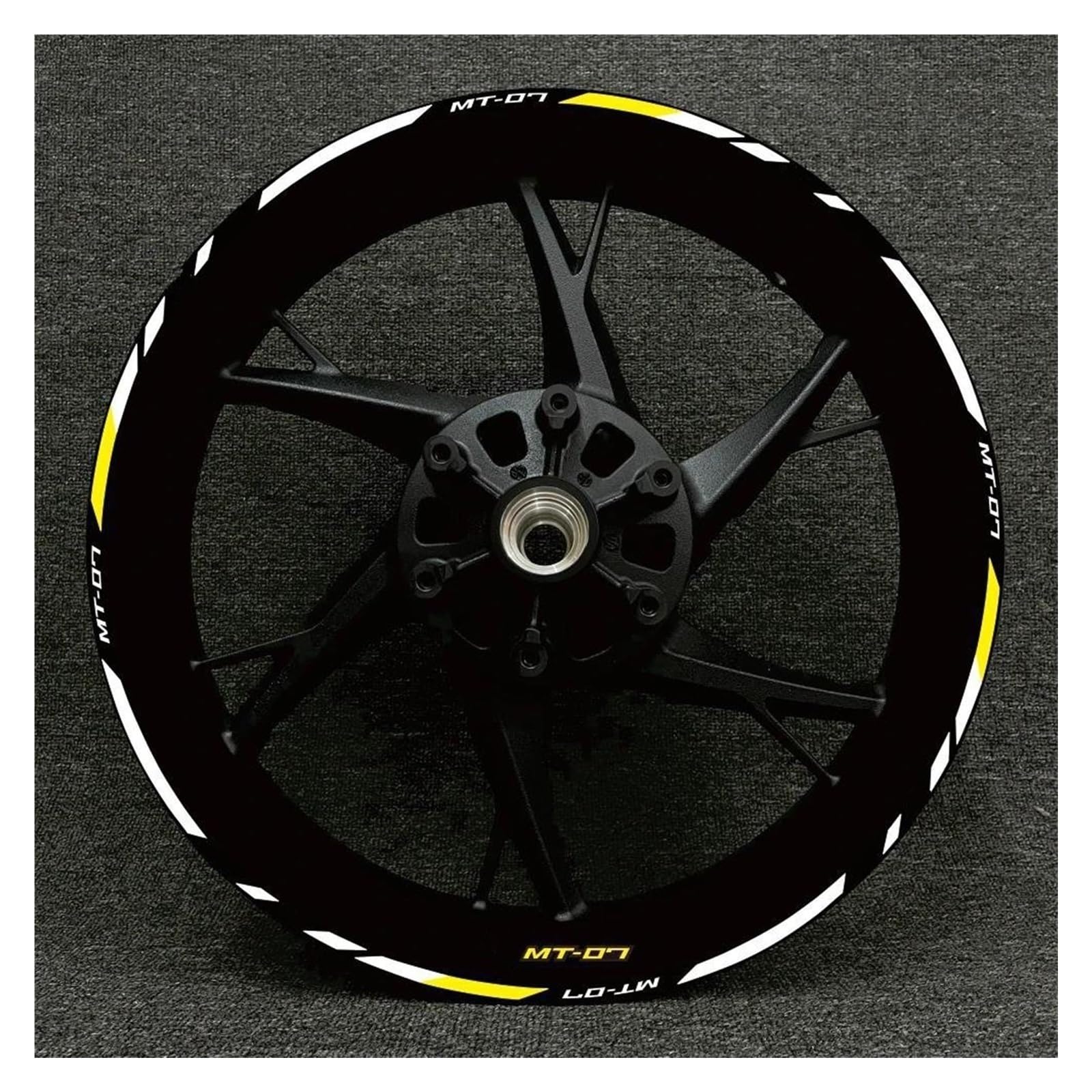 Motorcycle Reflective Wheel Stripe Sticker Set Waterproof Rim Decals for Yamaha MT-07 2022 Motorbike(Color24)