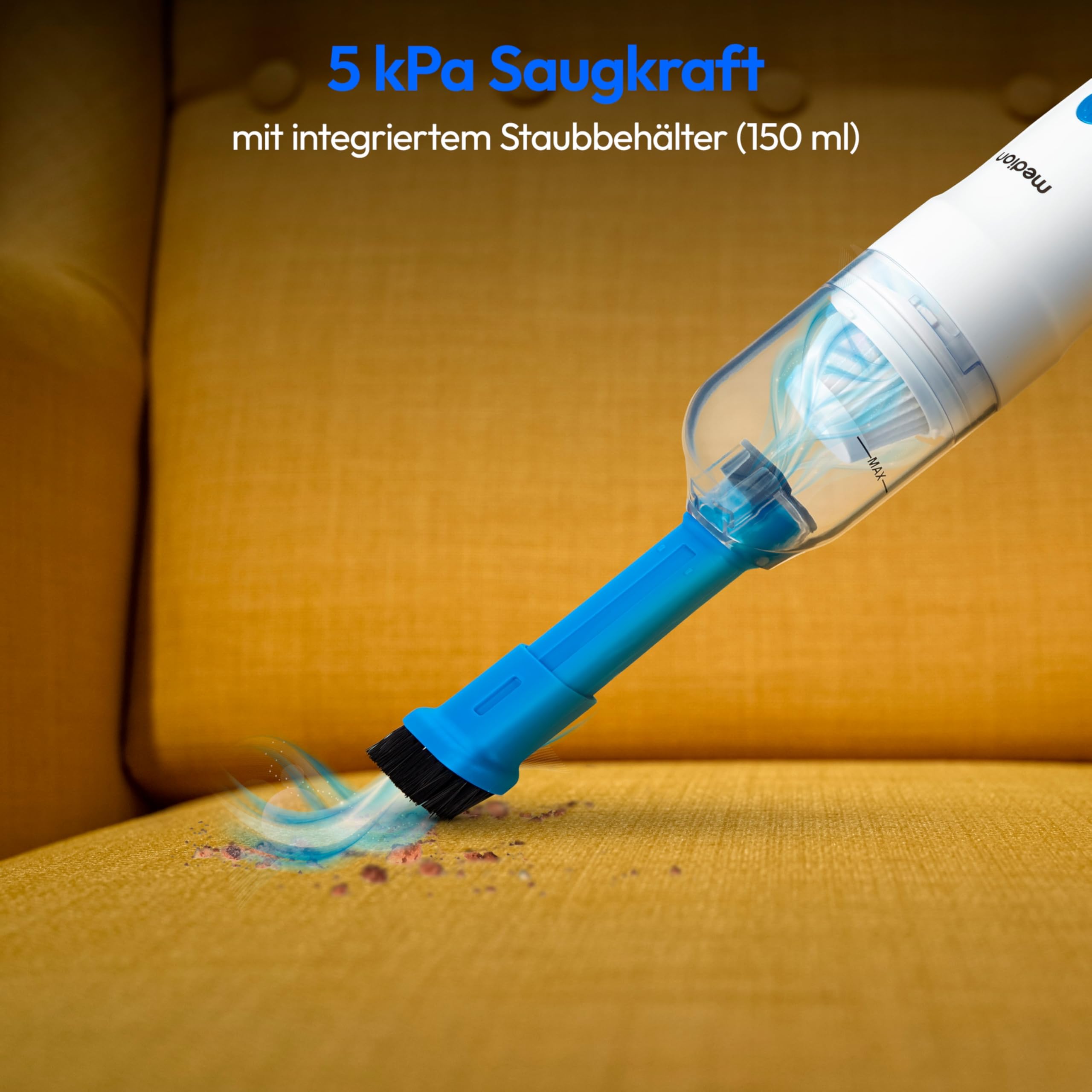 MEDION MD11515 Handstaubsauger Kabellos - 2in1 Mit 20 KPa Saugkraft, HEPA-13 Filter, Inkl. Ladestation