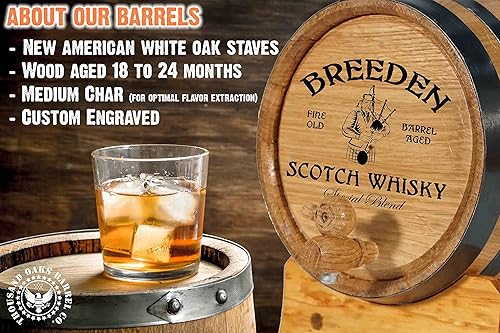 Miniatura 2 de Thousand Oaks Barrel Co.  Barril personalizado de roble blanco americano de 2 litros con soporte, tapón y grifo  Para la cervecera casera, camarero