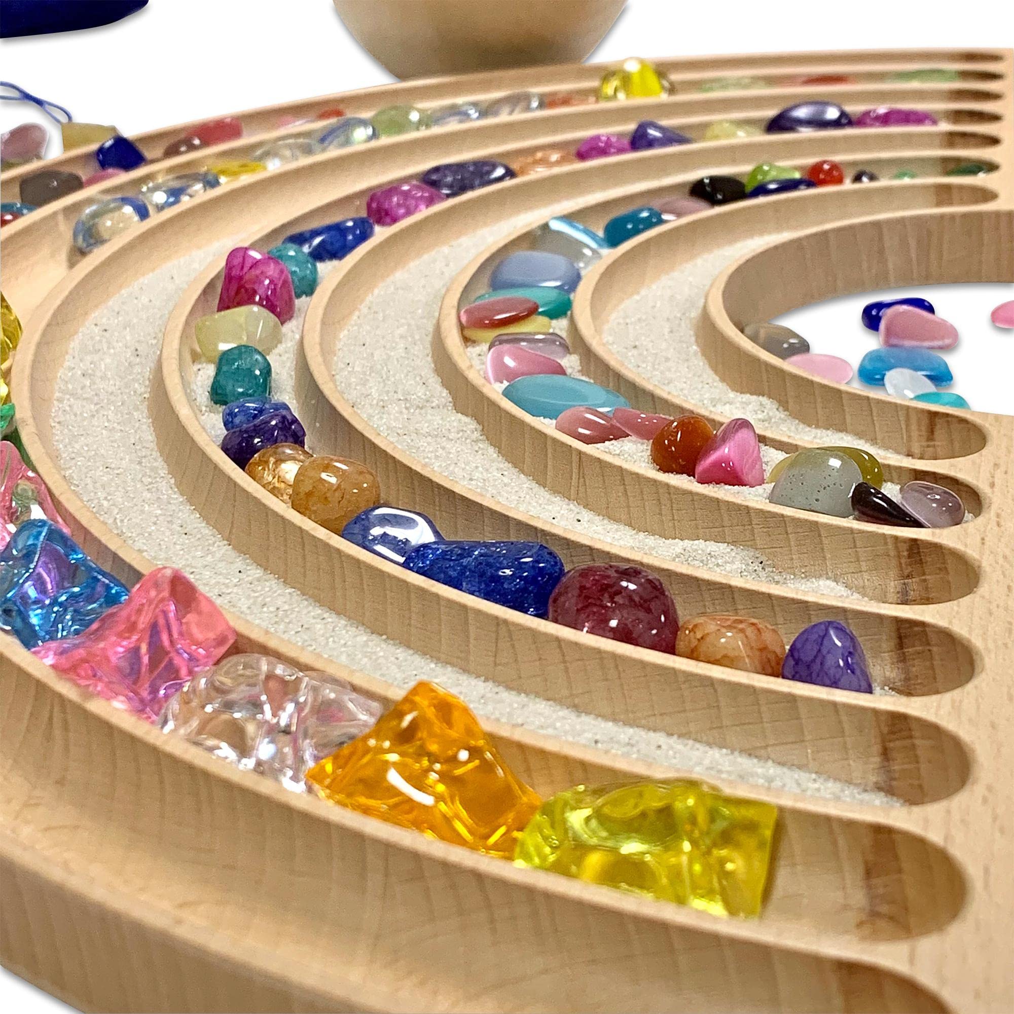 Sunnysue - Holz-Legebrett Regenbogen - Spielzeug Motorik