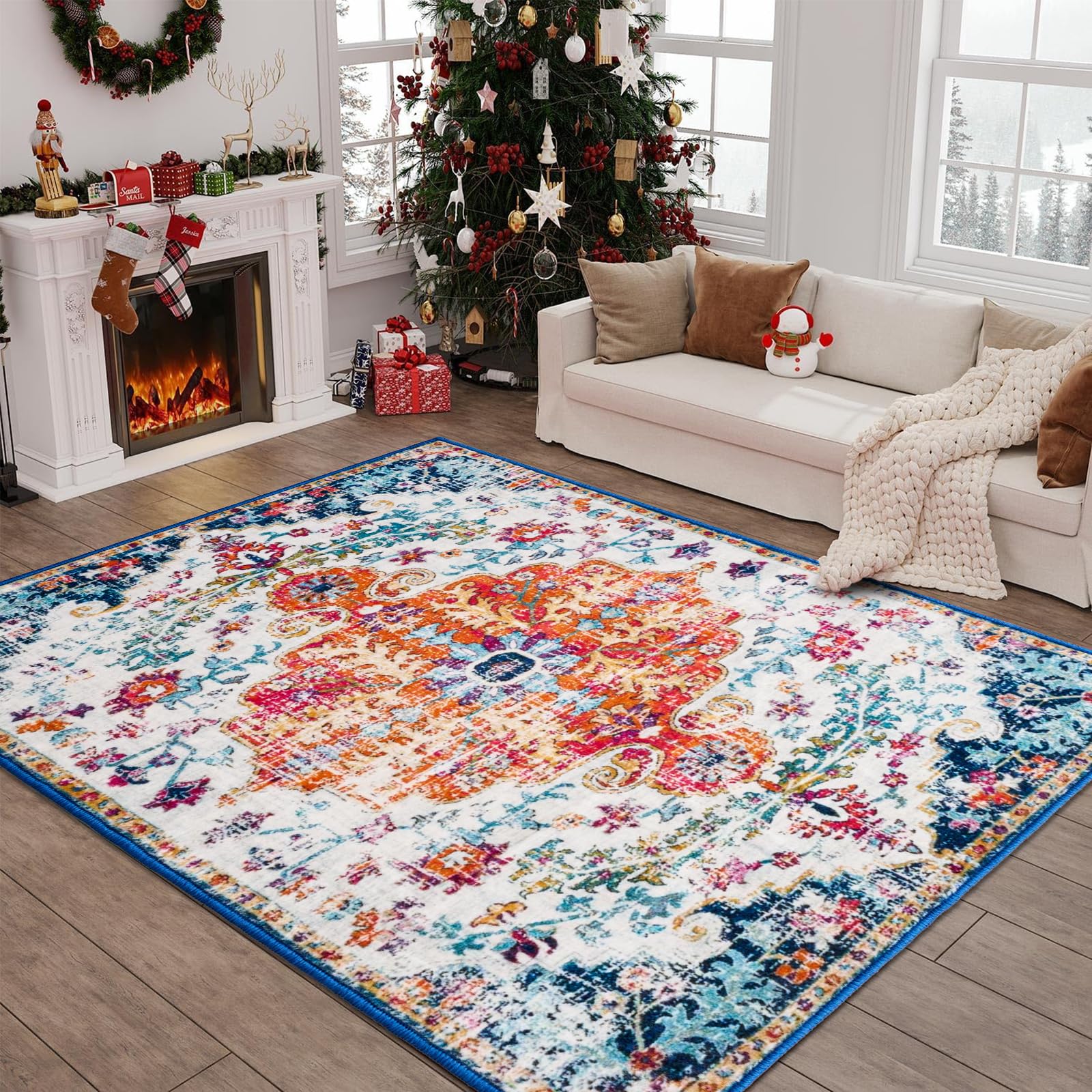 jianandi Alfombras de Sala de Estar, Alfombras Modernas de Dormitorio de Pelo Corto, Alfombras Persas Lavables y Suaves, Alfombras Antideslizantes Orientales (Designer B,180x270cm)