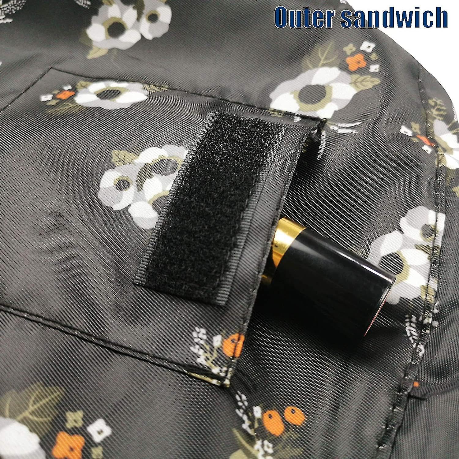 Maharsh Women's Convenient and Waterproof Multifunction Portable Lazy Travel Cosmetic Storage Makeup Organizer Toiletry Bag with Drawstrings (Black Floral) 3