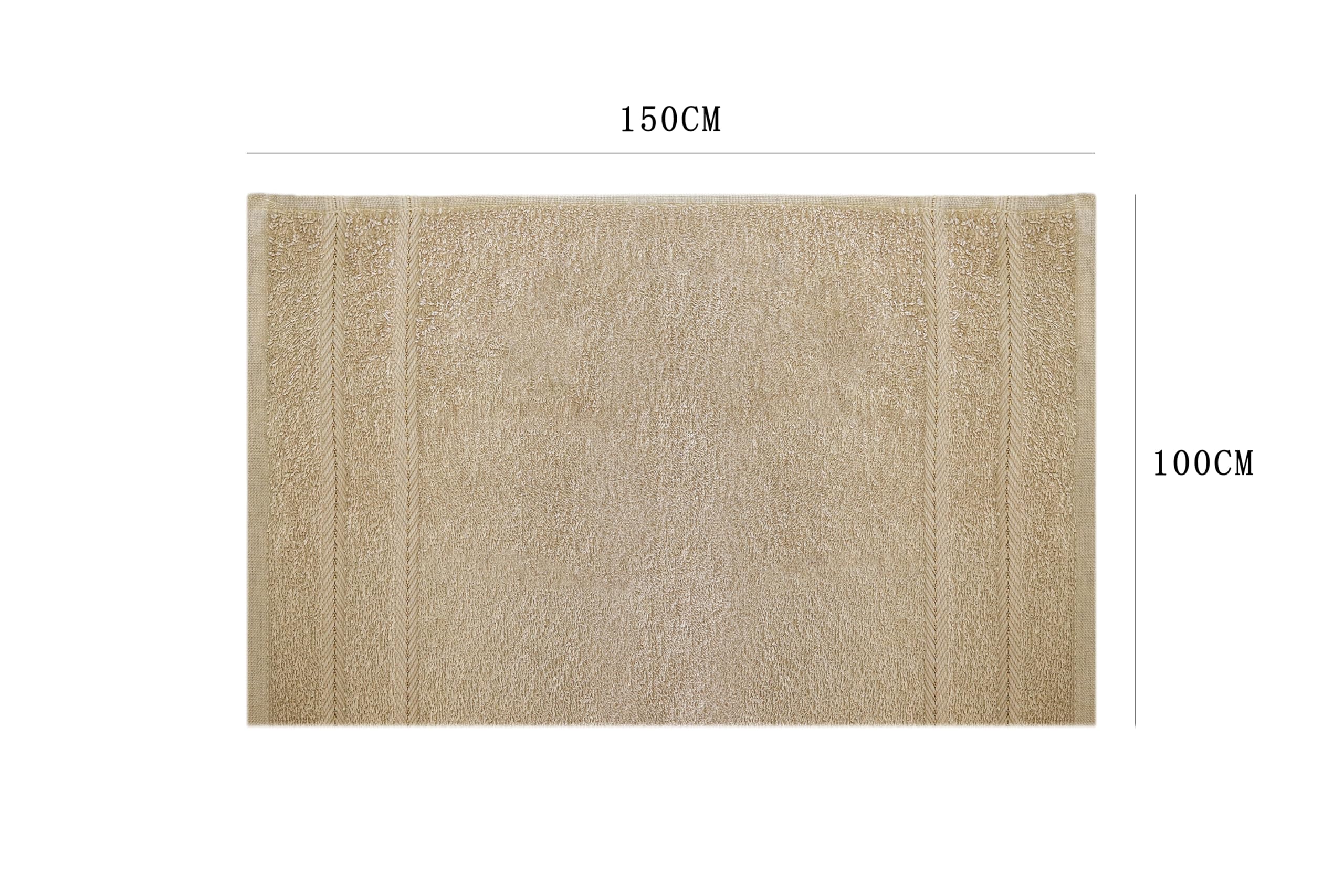 Viste tu hogar Juego de 4 Toallas de Baño 100x150cm 100% Algodón, Toallas Caqui Multiusas 400g/m². Toallas de Baño Grande Extrasuave al Tacto