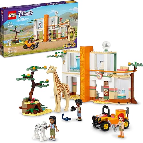 Miniatura 1 de LEGO Friends Mia's Wildlife Rescue Toy 41717 con figuras de animales de safari de cebra y jirafa más 3 mini muñecas, idea de regalo de cumpleaños