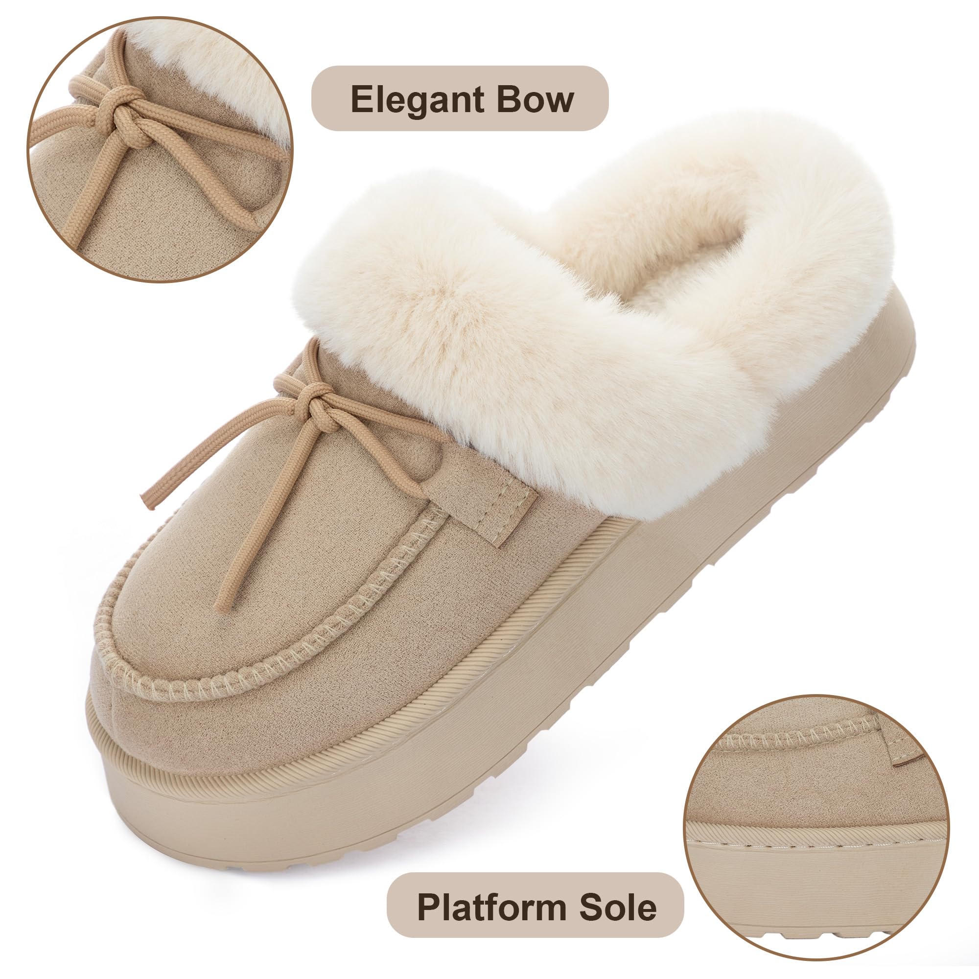 RockDove Pantofole da donna in microsuede con piattaforma in memory foam con suola interna/esterna