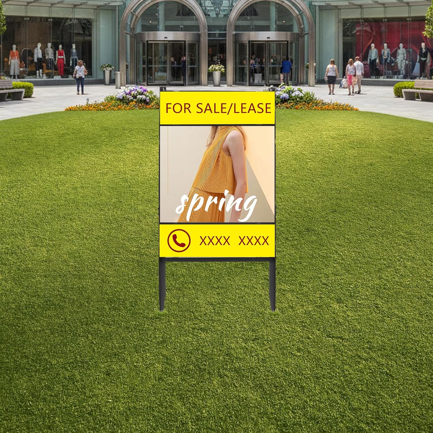 H-Frame Sign Holder, 3Pcs Sign Holder Stand, Real Estate Yard Sign Panel Stand, for Real Estate, Yard Sale, Open House Sign, Black (24.41*7.87in,24.41*18.9in, 62*24.41*7.87in)