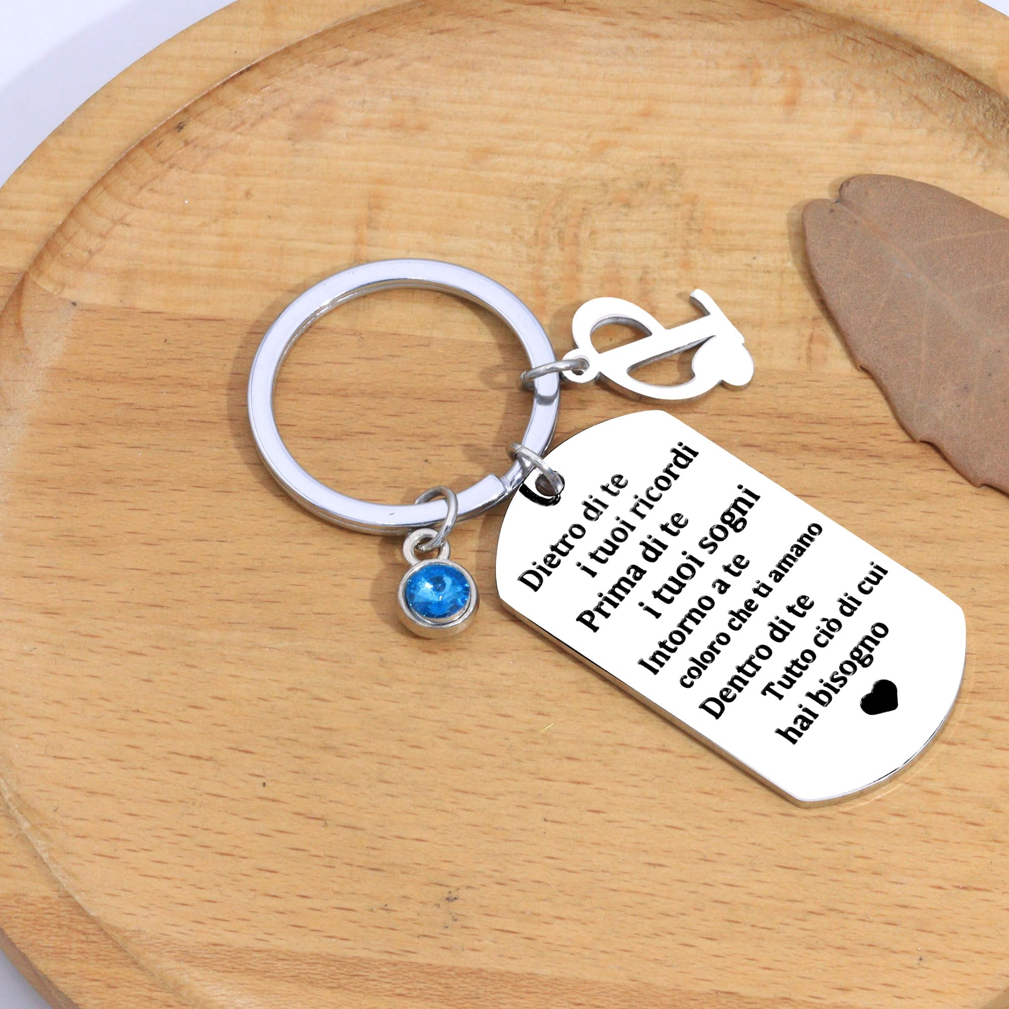 Inpirazione Portachiavi Regalo,Argento 26 Lettera A-Z Inglese Initial Pendente Portachiavi Per Le Donne Uomini Unisex Figlia Figlio Sorelle Amici Amante Compleanno Natale Laurea