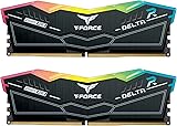 TEAMGROUP T-Force Delta RGB DDR5 32GB Kit (2x16GB) 6000MHz (PC5-48000) CL40 Desktop Memory Module Ram (Black) for Z690 - FF3D532G6000HC38ADC01