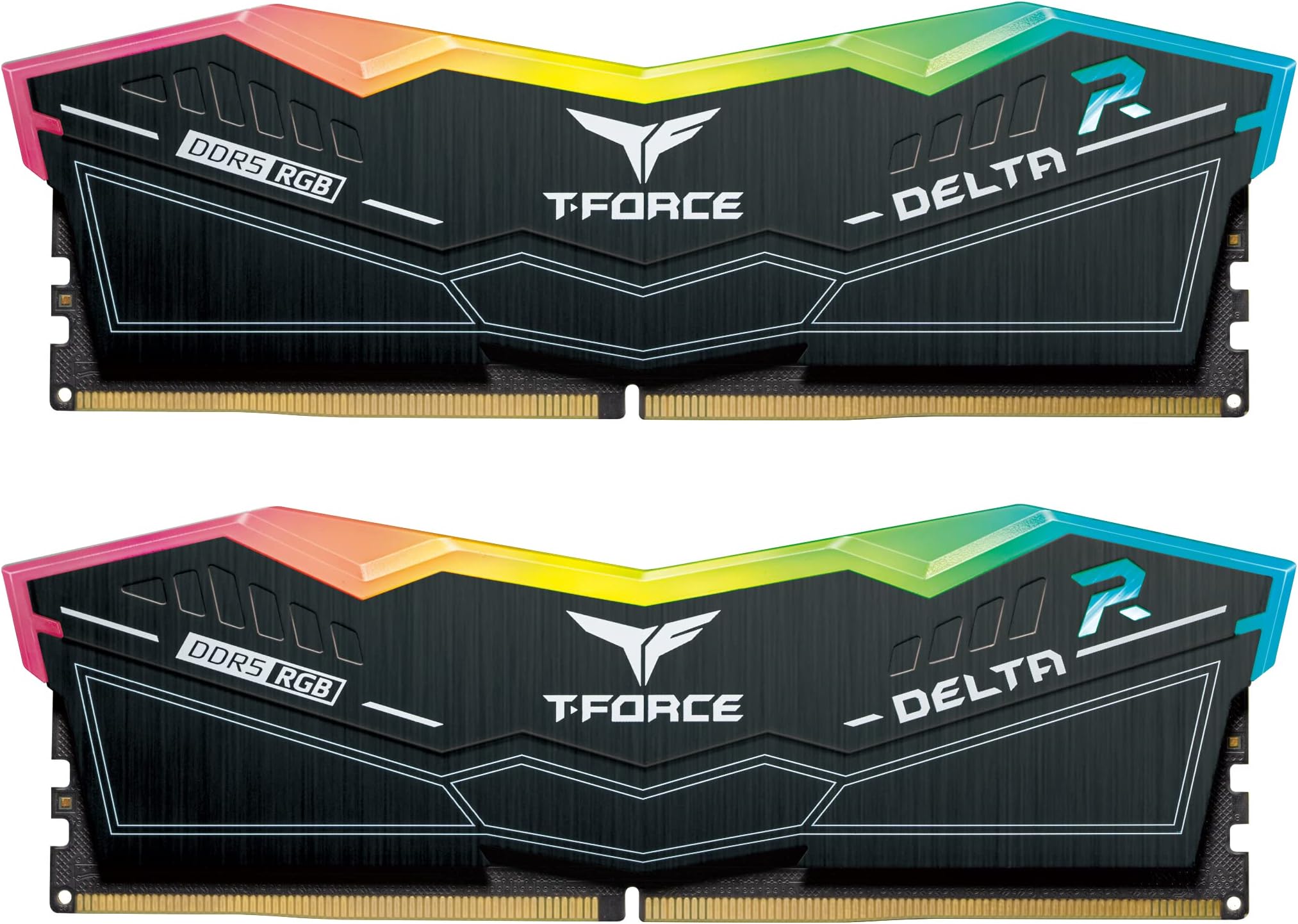 TEAMGROUP T-Force Delta RGB DDR5 32GB Kit (2x16GB) 6400MHz (PC5-51200) CL40 Desktop Memory Module Ram (Black) for Z690 - FF3D532G6400HC40BDC01